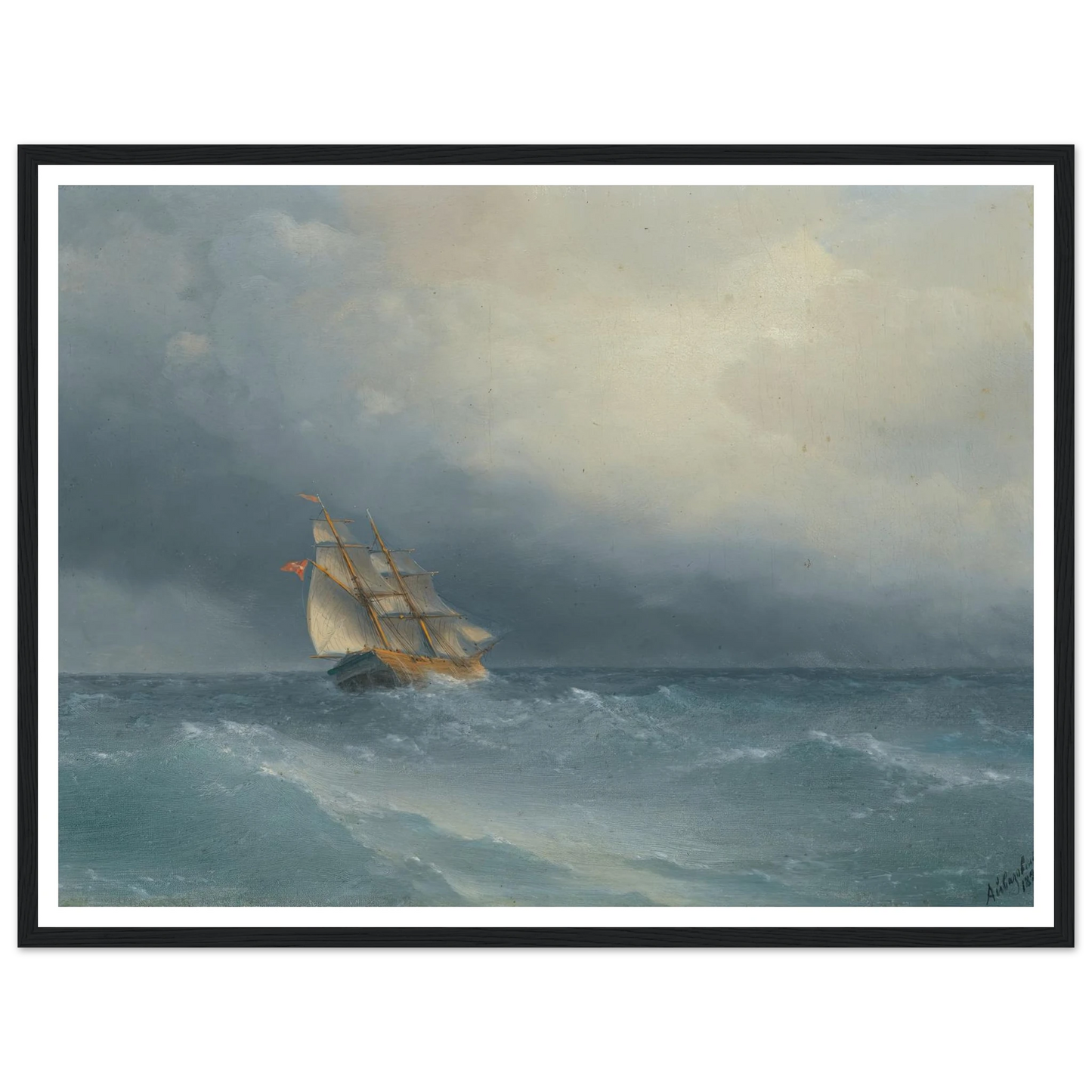 The Lifting Storm (1880) Art Print | Ivan Konstantinovich Aivazovsky-Quipham Collections