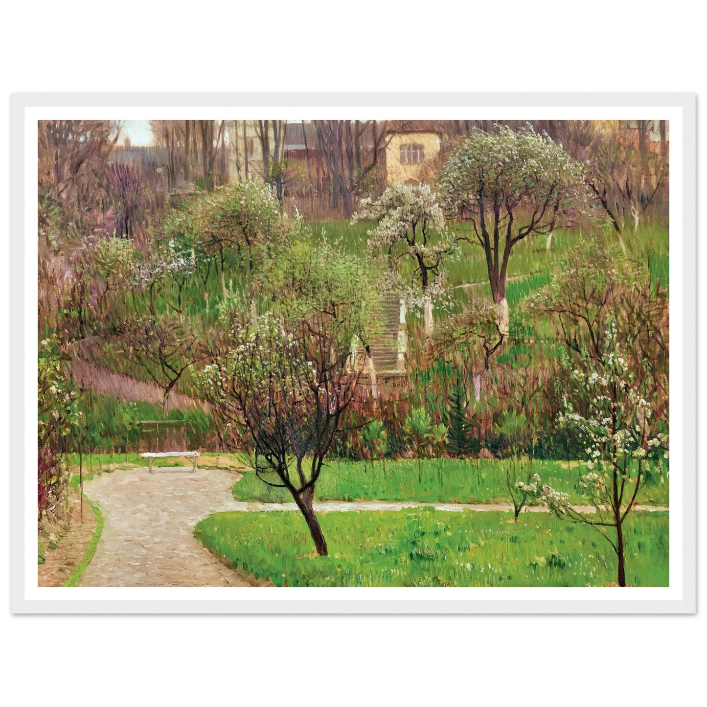 Garten in Döbling (Garden in Döbling, Vienna) (circa 1908) Art Print | Carl Moll-Quipham Collections