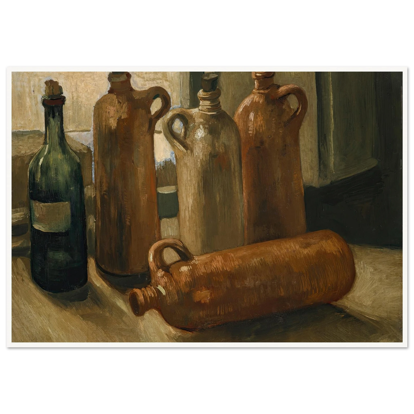 Stillleben mit fünf Flaschen (1884) Art Print | Vincent van Gogh-Quipham Collections