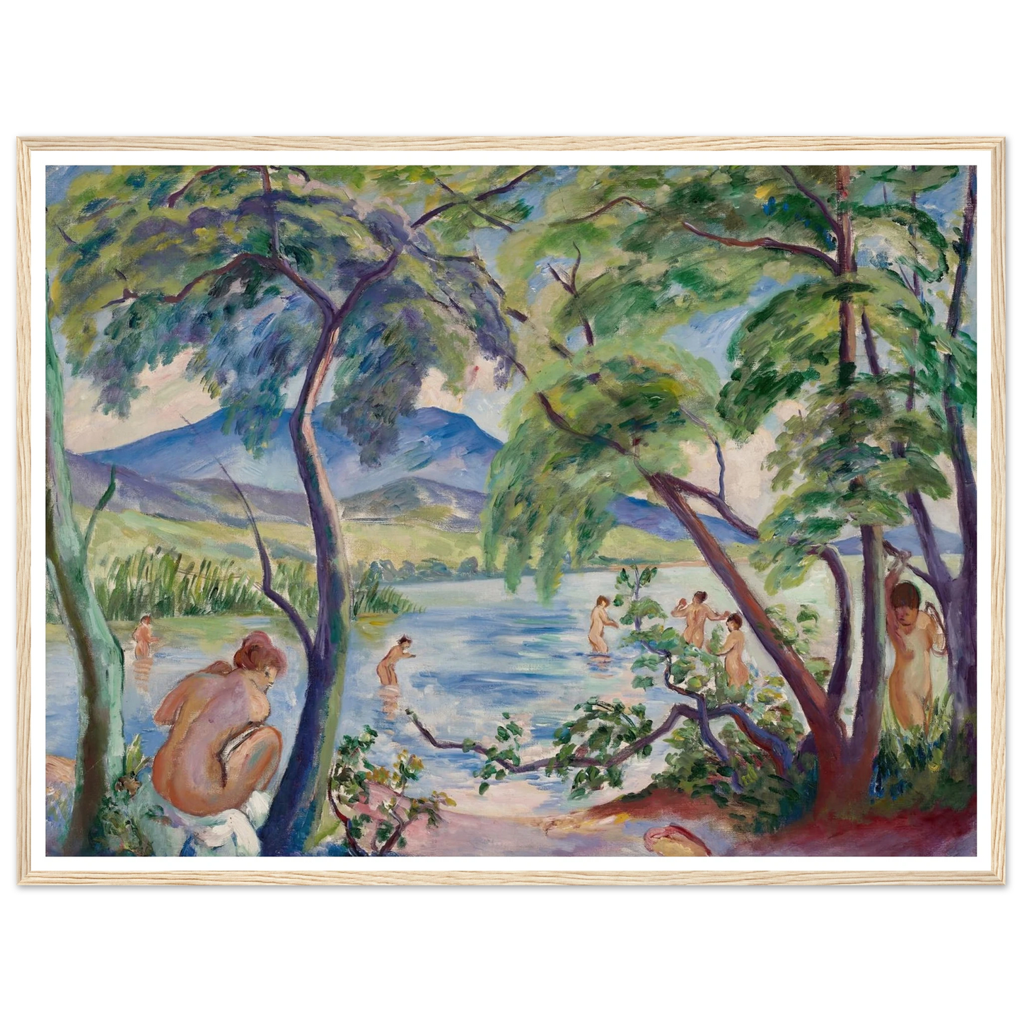 Paysage aux baigneuses, Colombier (1917) Art Print | Henri Manguin-Quipham Collections