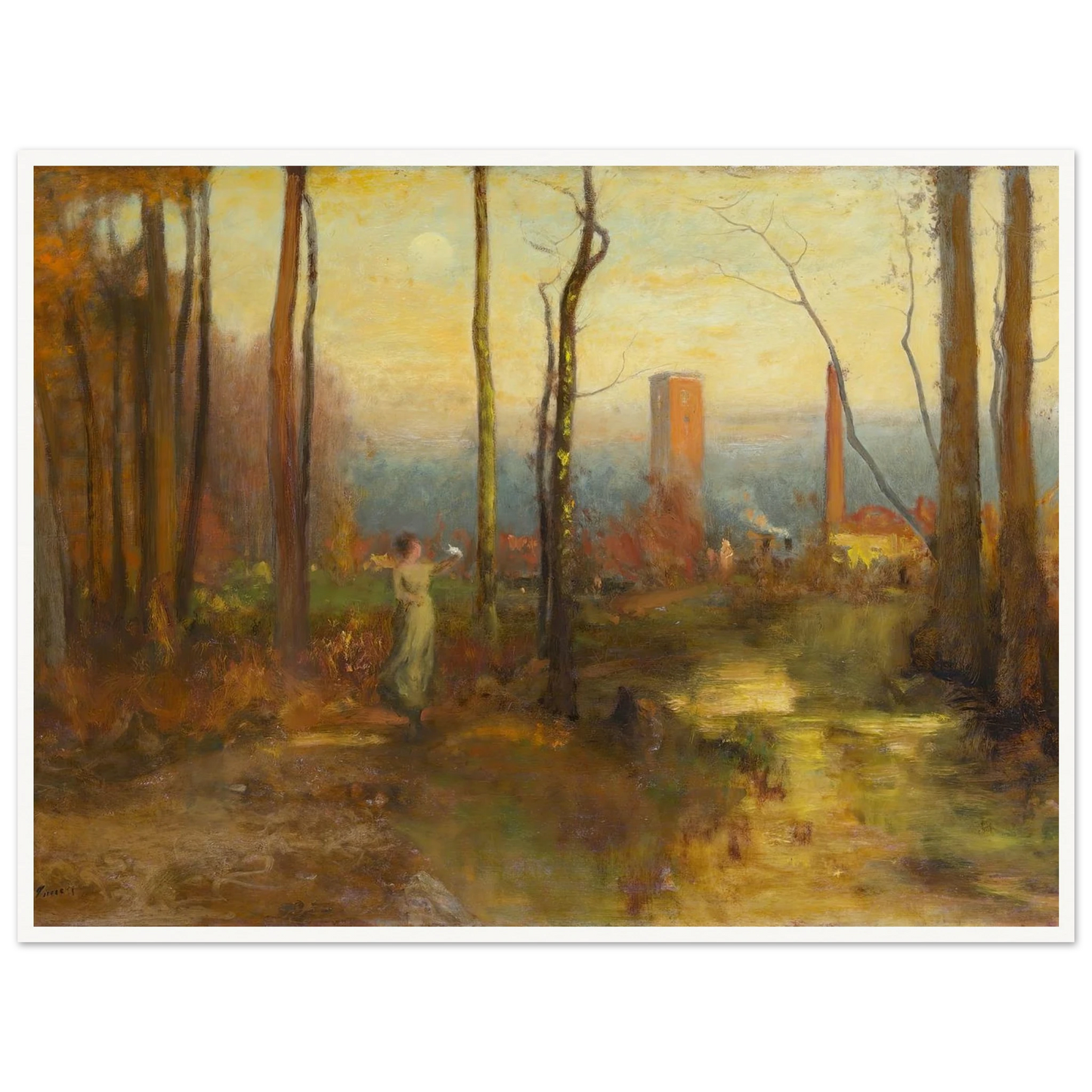 The Mill Stream, Montclair, New Jersey (c. 1888) Art Print | George Inness-Quipham Collections
