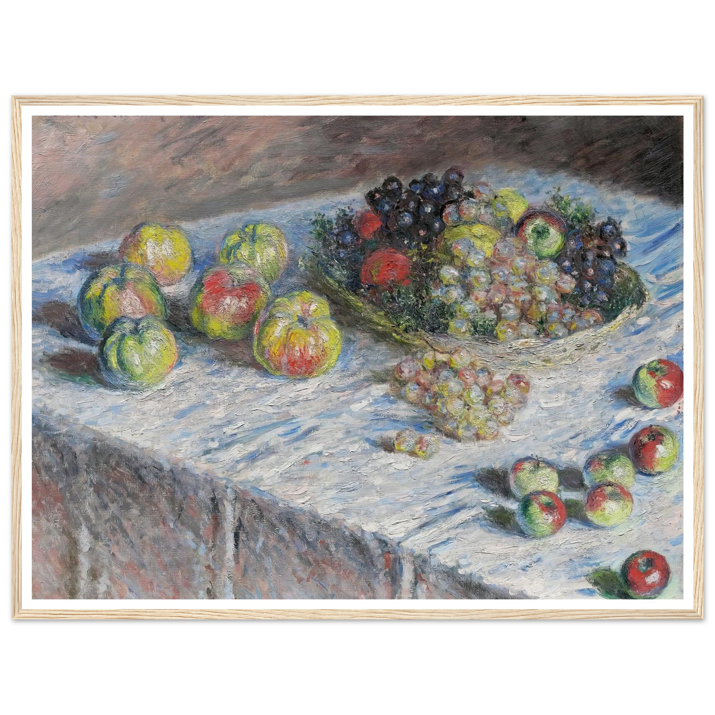 Apples and Grapes (1880) Art Print | Claude Monet-Quipham Collections