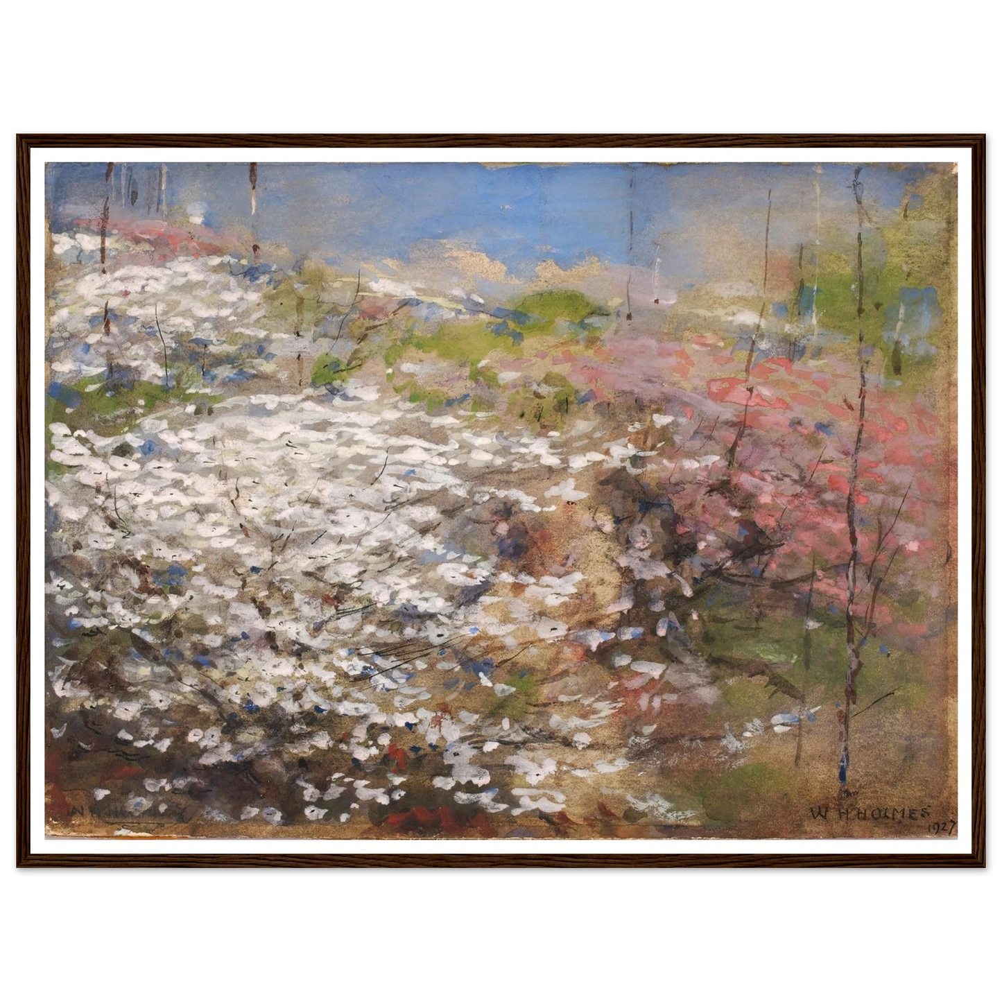 Field Of Blossoms (1927) Art Print | William Henry Holmes-Quipham Collections