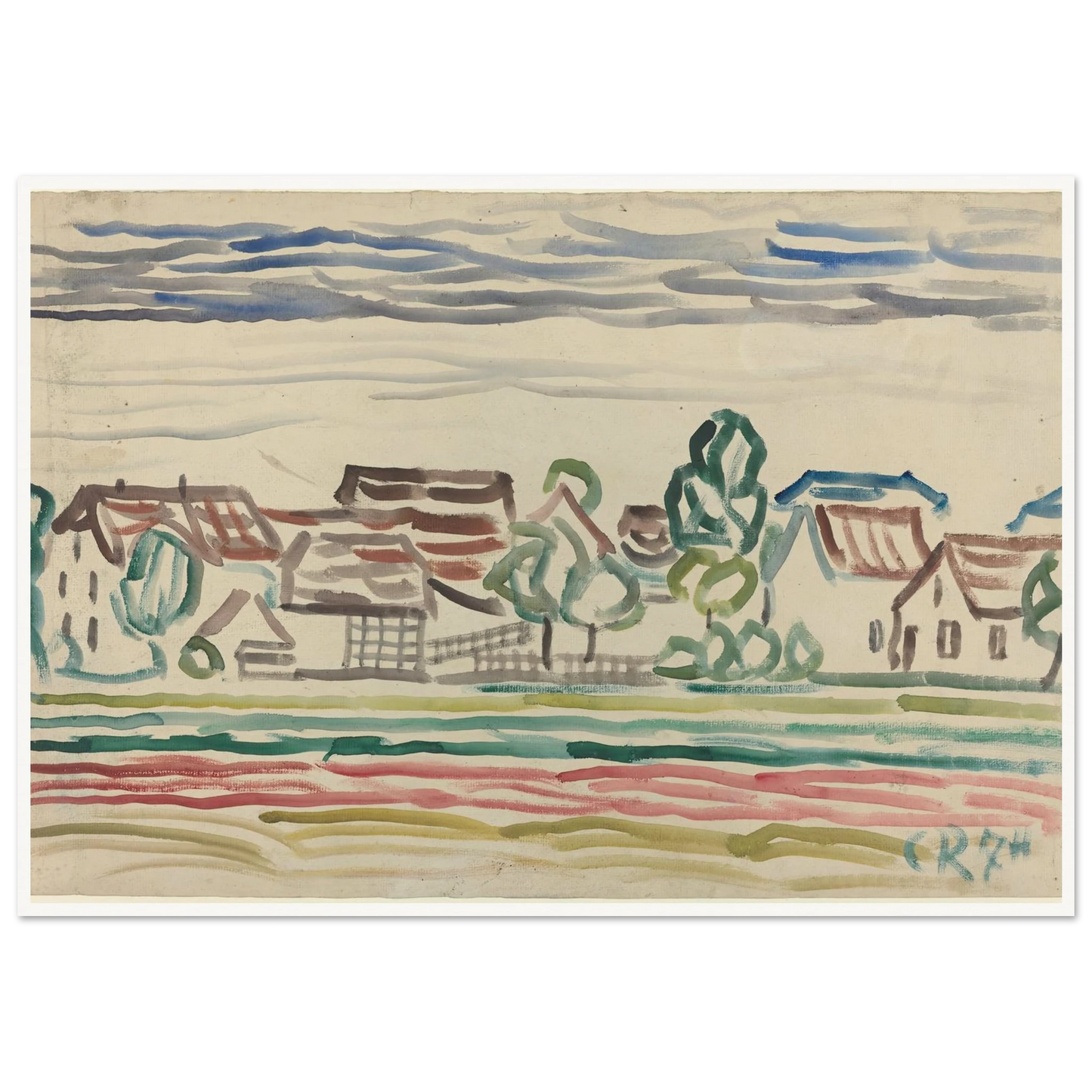 Landscape (1870s) Art Print | Christian Rohlfs-Quipham Collections