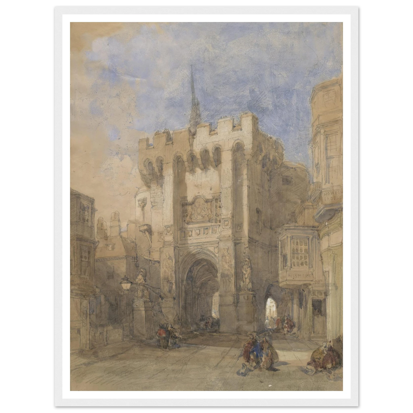Bargate, Southampton (1828) Art Print | David Roberts-Quipham Collections