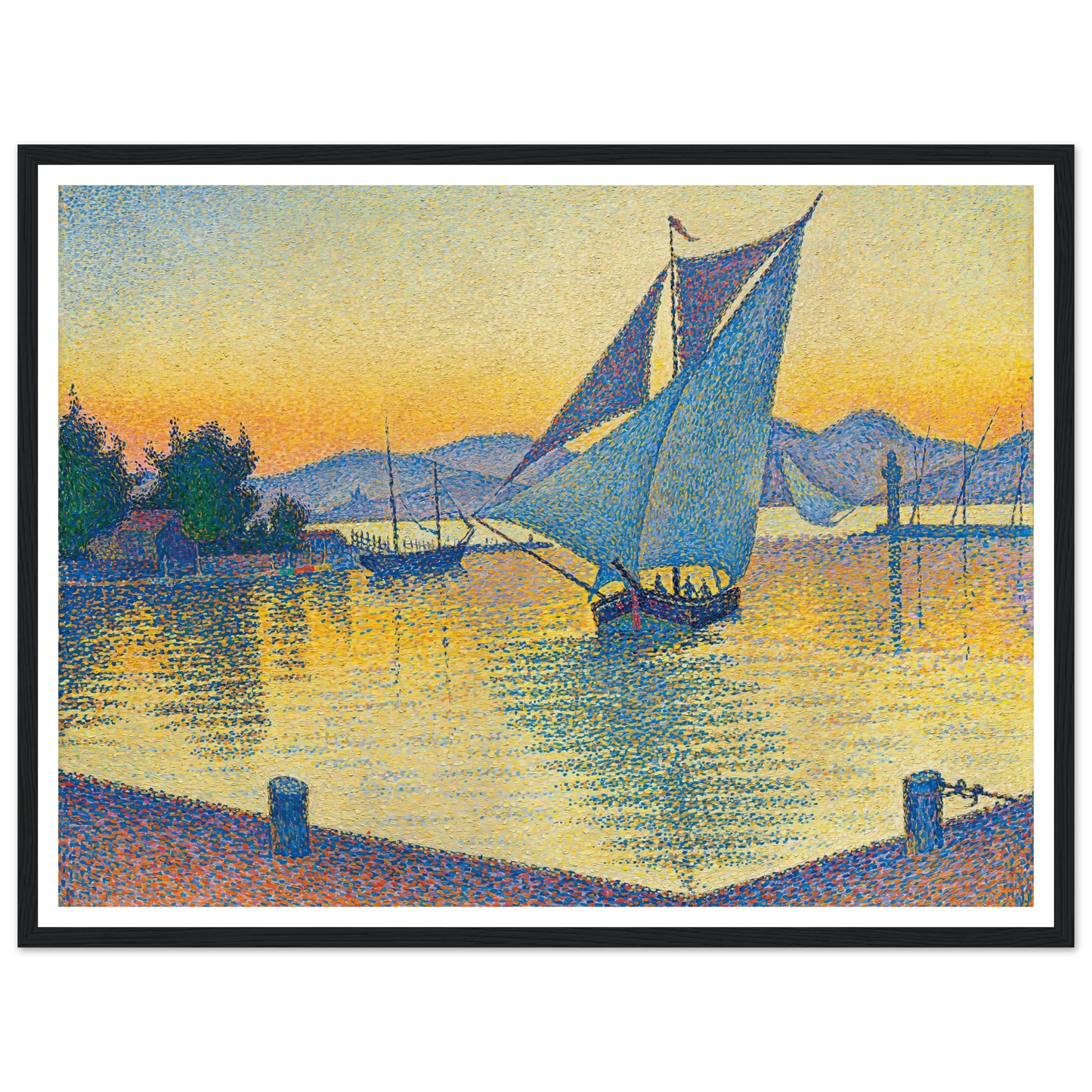 Le Port Au Soleil Couchant, Opus 236 (Saint-Tropez) (1892) Art Print | Paul Signac-Quipham Collections