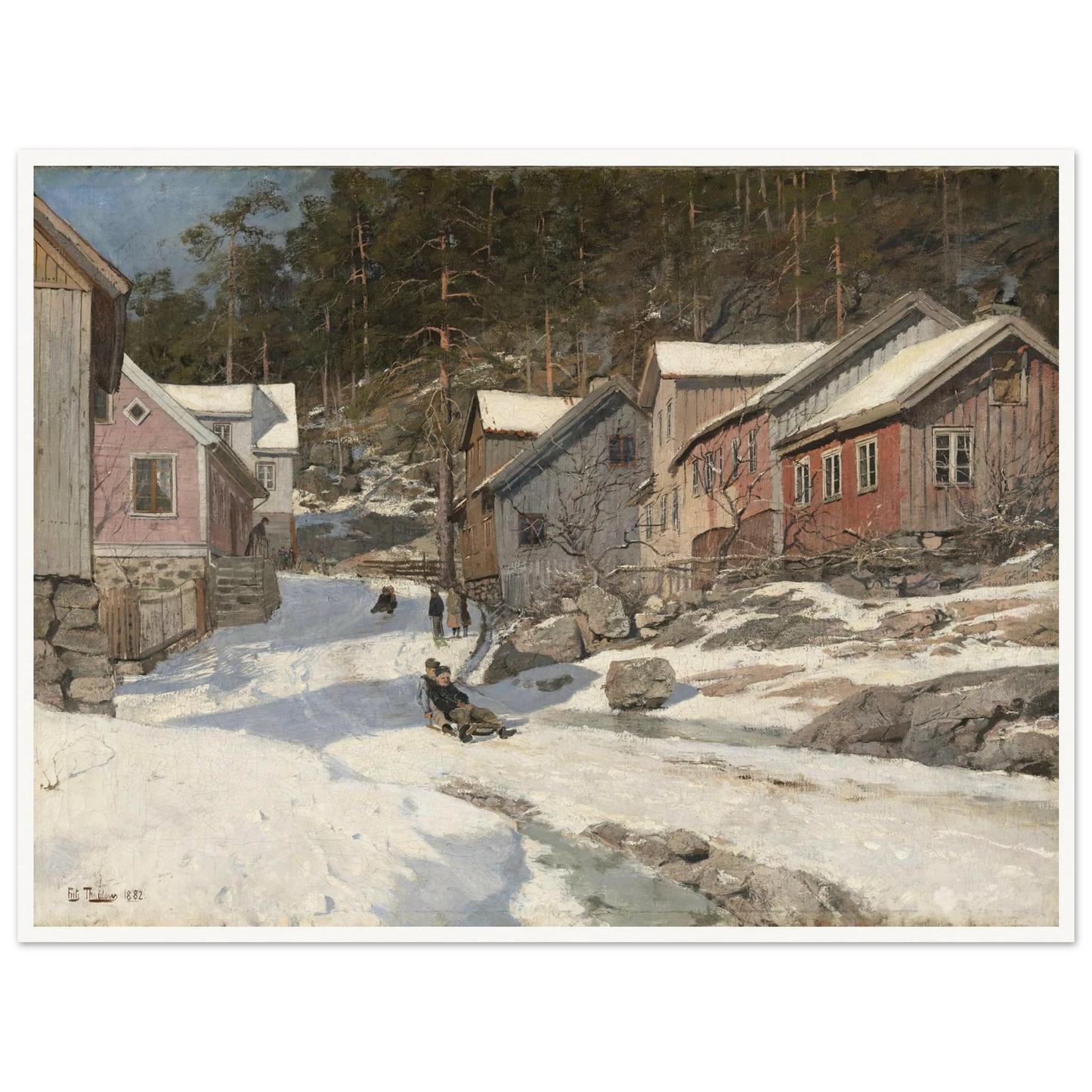 Street in Kragerø (1882) Art Print | Frits Thaulow-Quipham Collections