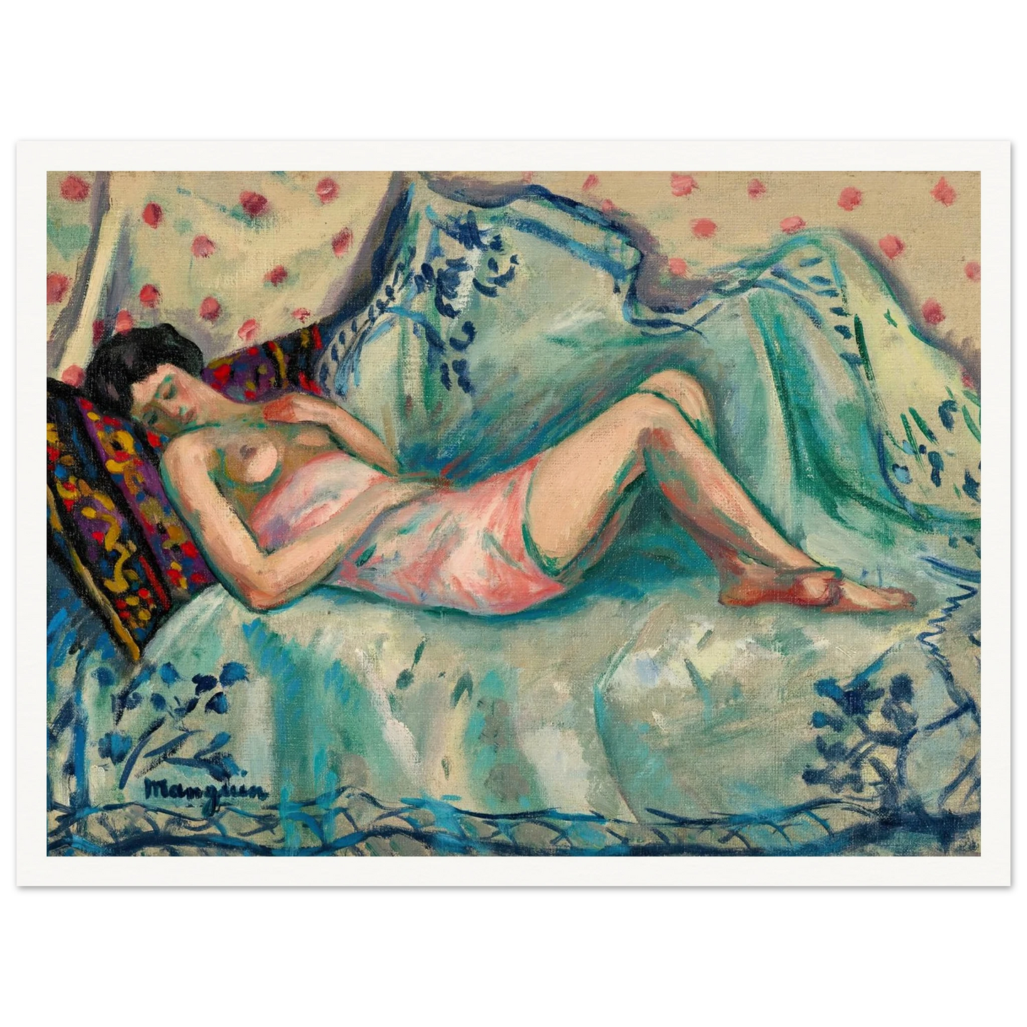 La chemise rose, Anita (1918) Art Print | Henri Manguin-Quipham Collections