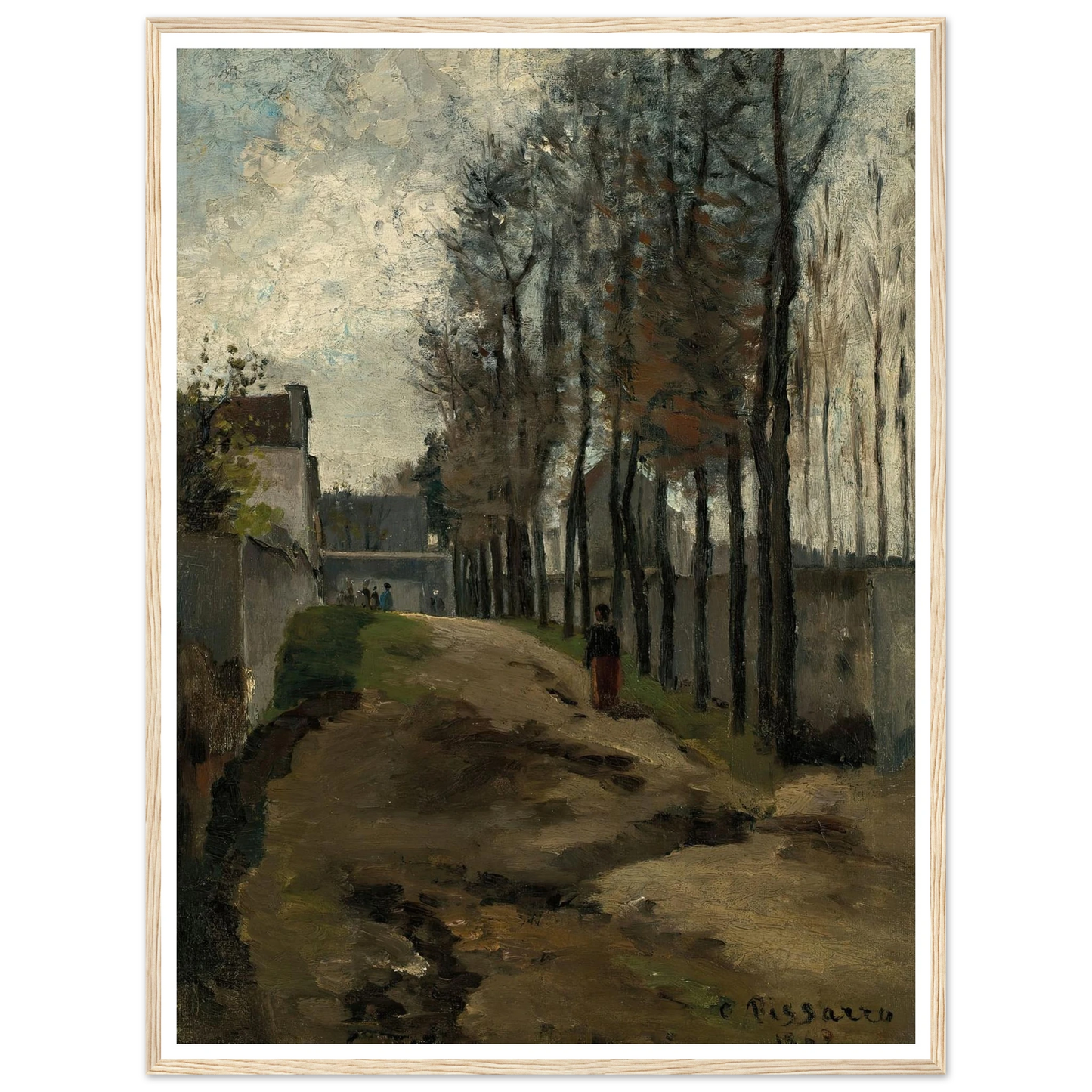 Le Chemin, paysage hivernal (1862) Art Print | Camille Pissarro-Quipham Collections