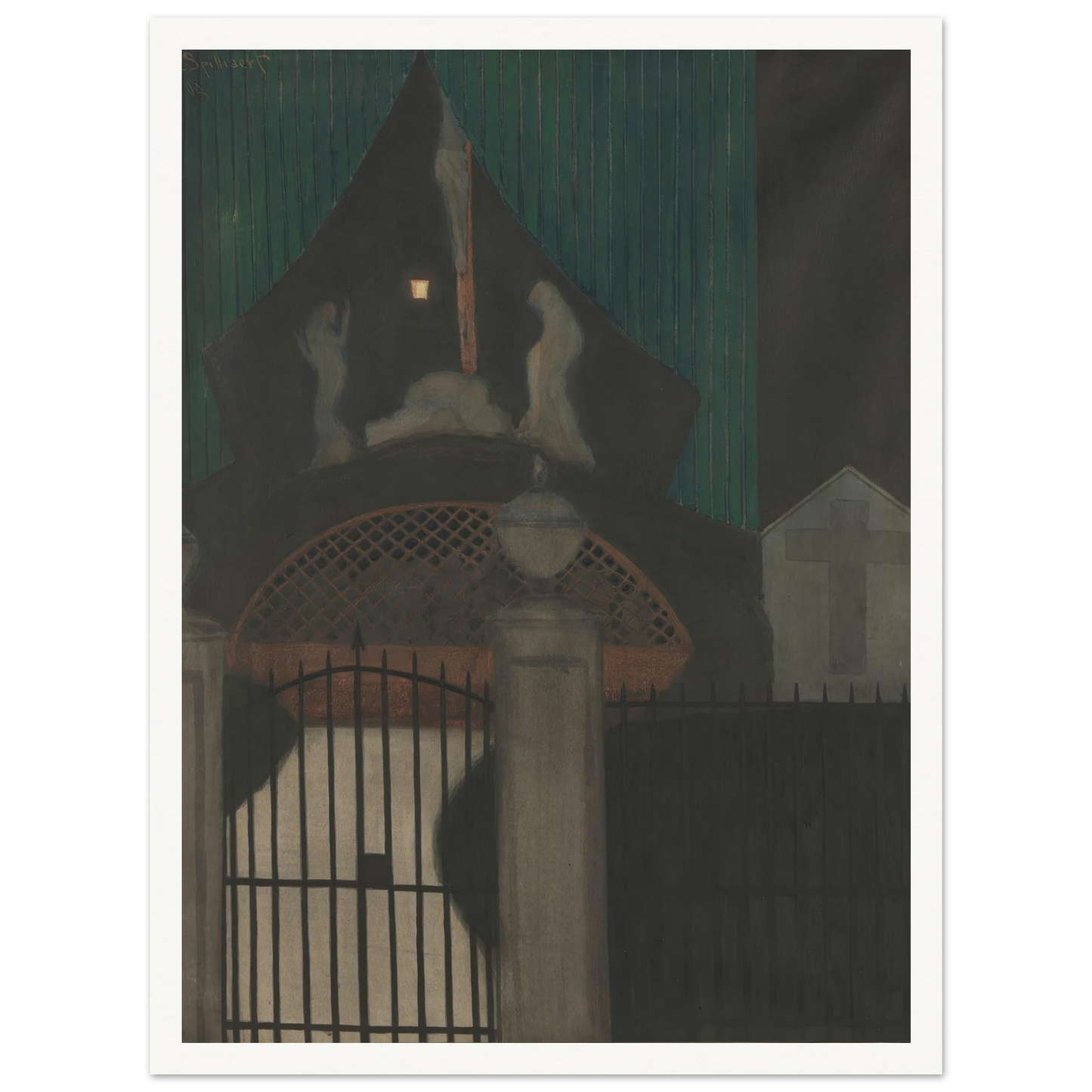 Calvarie en vagevuur te Oostende (1908) Art Print | Leon Spilliaert-Quipham Collections