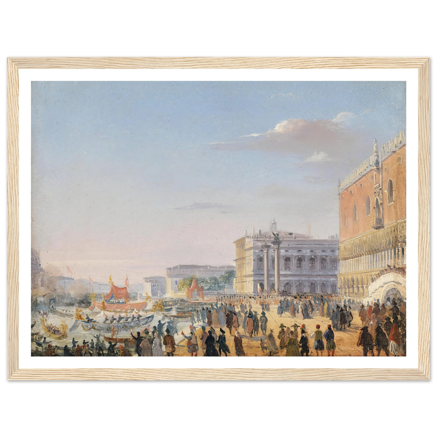 Ankunft Franz Joseph und Elisabeth in Venedig Art Print | Ippolito Caffi-Quipham Collections