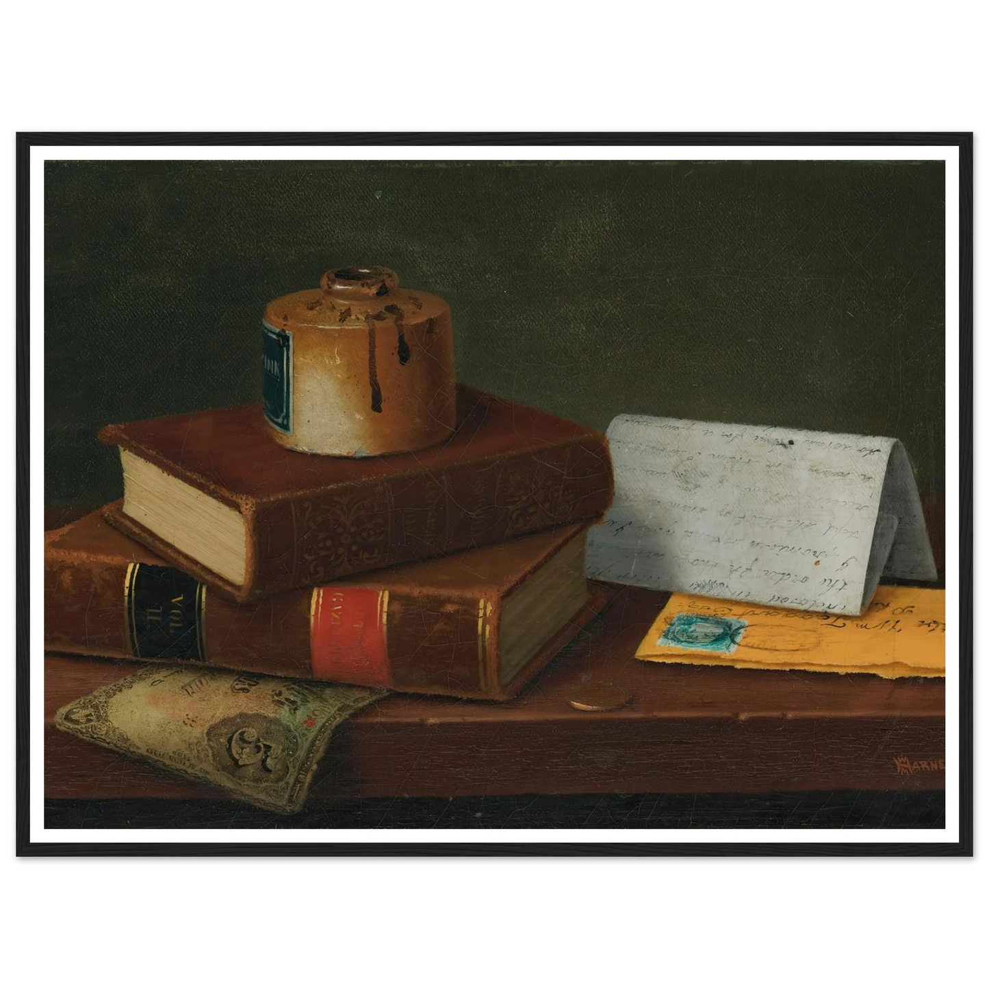 Still Life With Letter To Mr. William Taggart, Esq. (1878) Art Print | William Michael Harnett-Quipham Collections