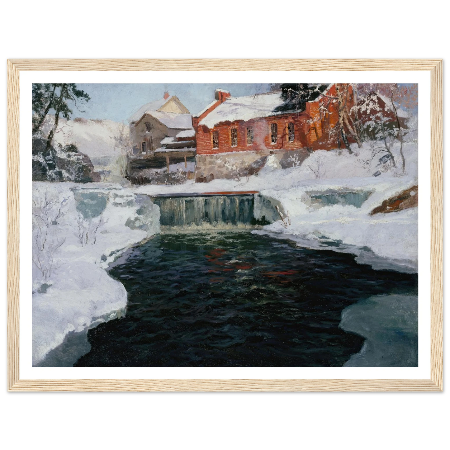 La nouvelle fabrique à Lillehammer (1905 - 1906) Art Print | Frits Thaulow-Quipham Collections
