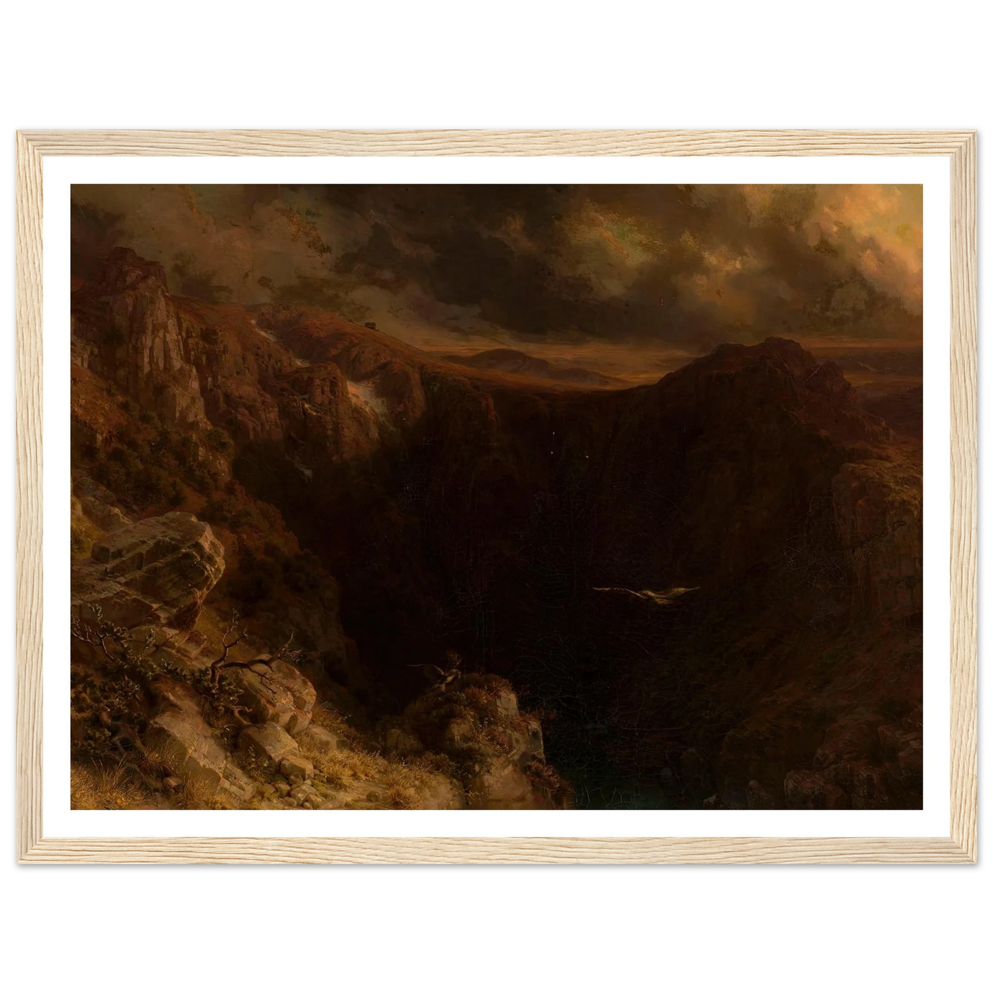 Evening in the mountains (1843) Art Print | August Behrendsen-Quipham Collections