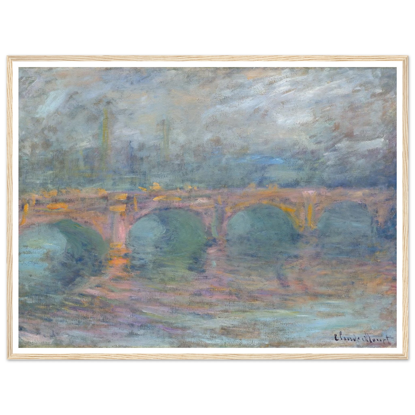 Waterloo Bridge, London at Sunset (1904) Art Print | Claude Monet-Quipham Collections