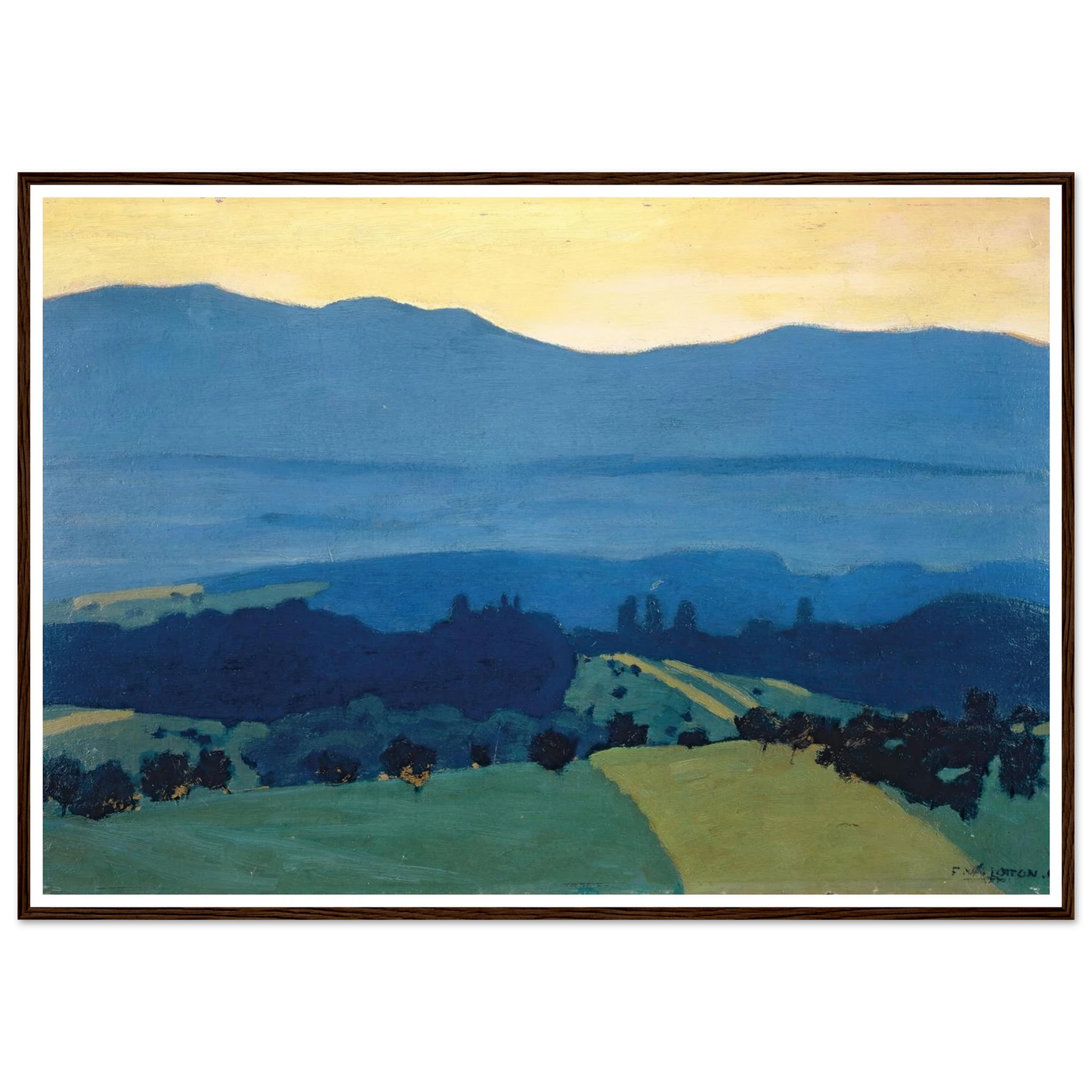 Landscape in the Jura Mountains near Romanel (1900) Art Print | Felix Vallotton-Quipham Collections