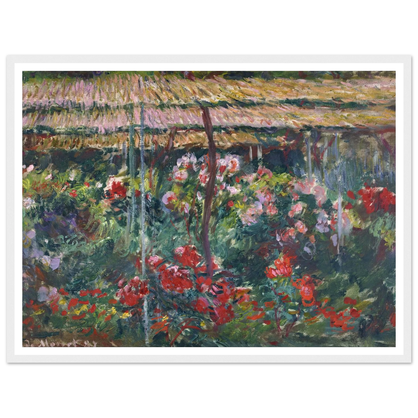 Peony Garden (1887) Art Print | Claude Monet-Quipham Collections