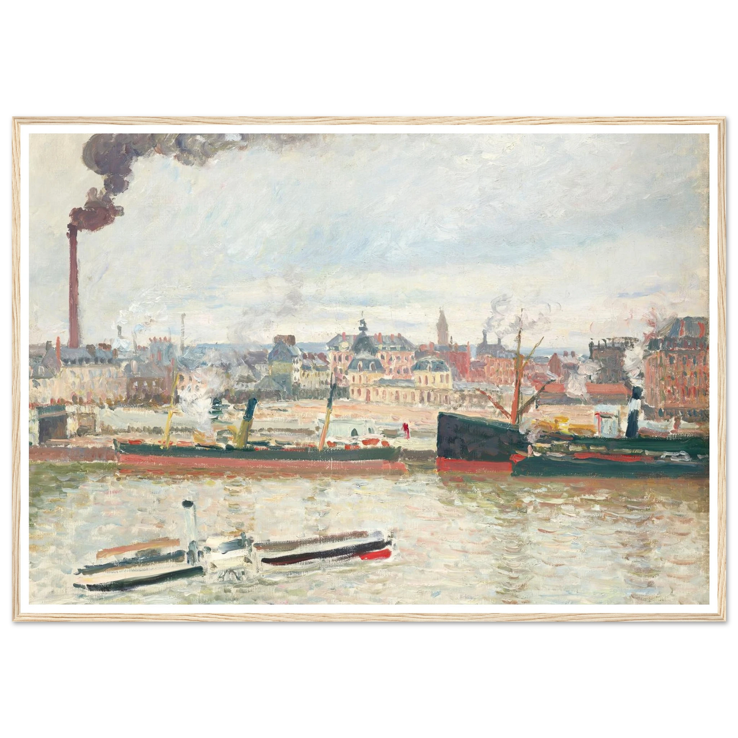 Vue sur la gare d’Orléans, Saint-Sever, Rouen (1898) Art Print | Camille Pissarro-Quipham Collections