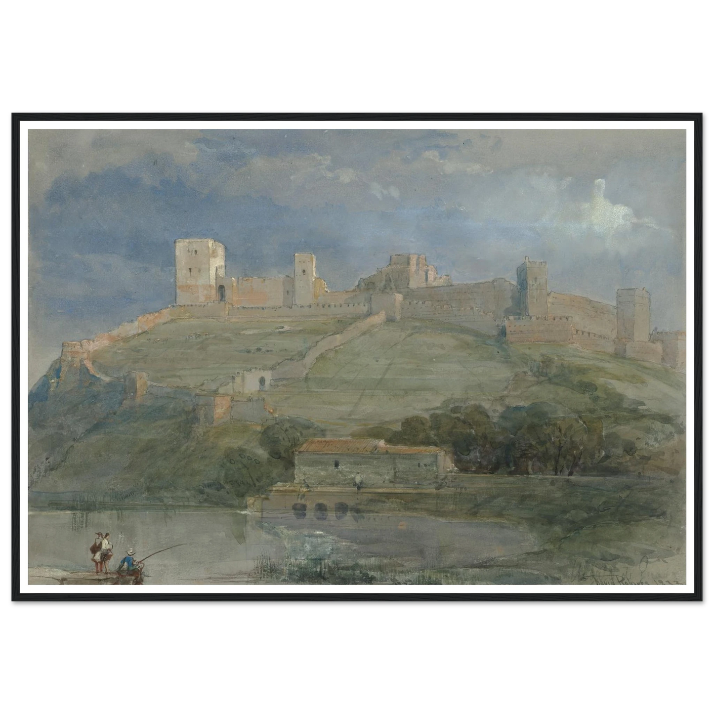 A view of Alcala de Guadaira, Spain (1833) Art Print | David Roberts-Quipham Collections