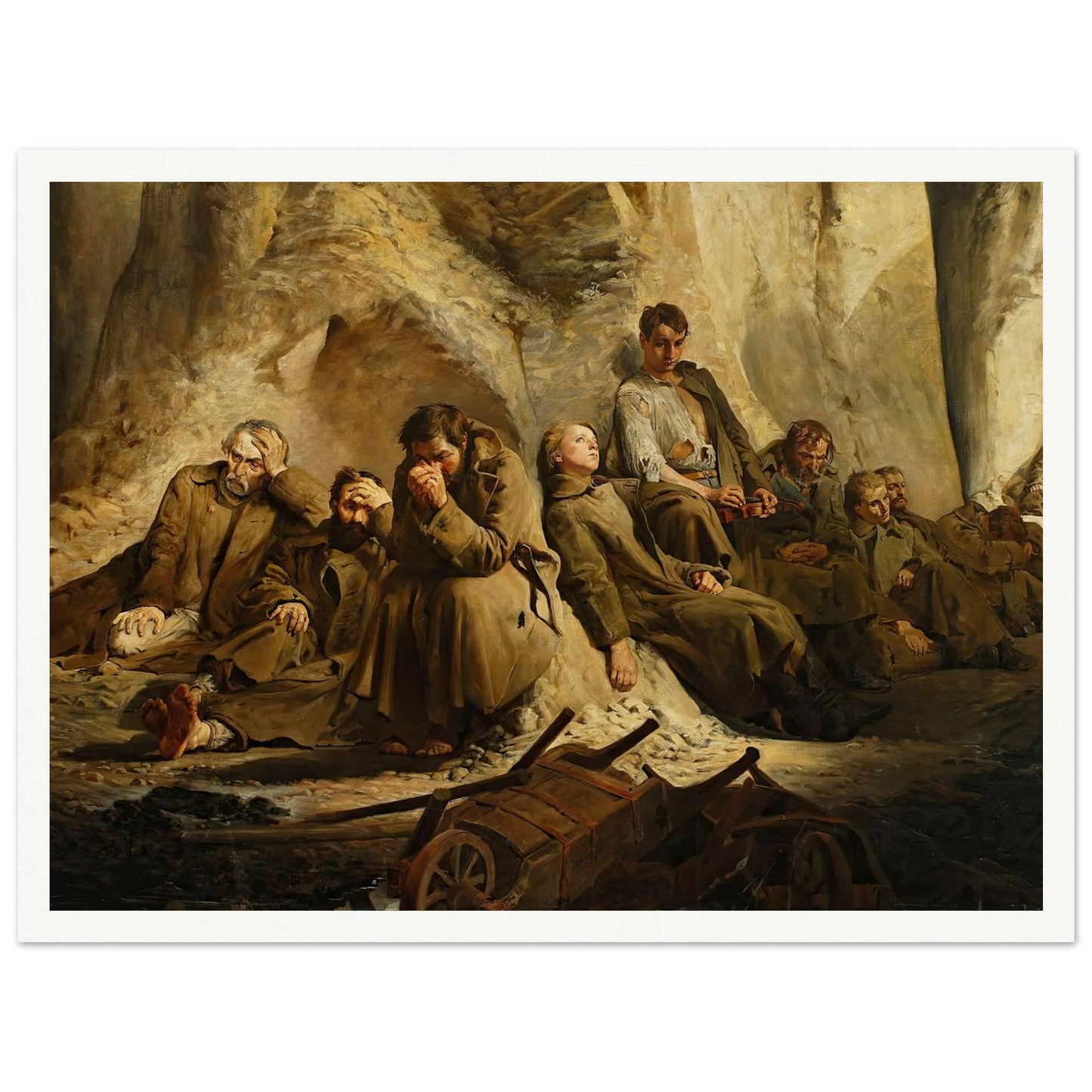 Sunday at the mine (Rest at the mine) (1882) Art Print | Jacek Malczewski-Quipham Collections