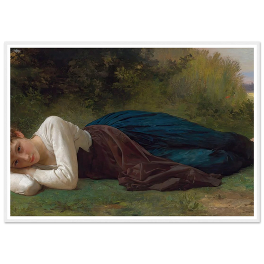 Le Repos (Jeune Fille Couchée) (1880) Art Print | William Bouguereau-Quipham Collections