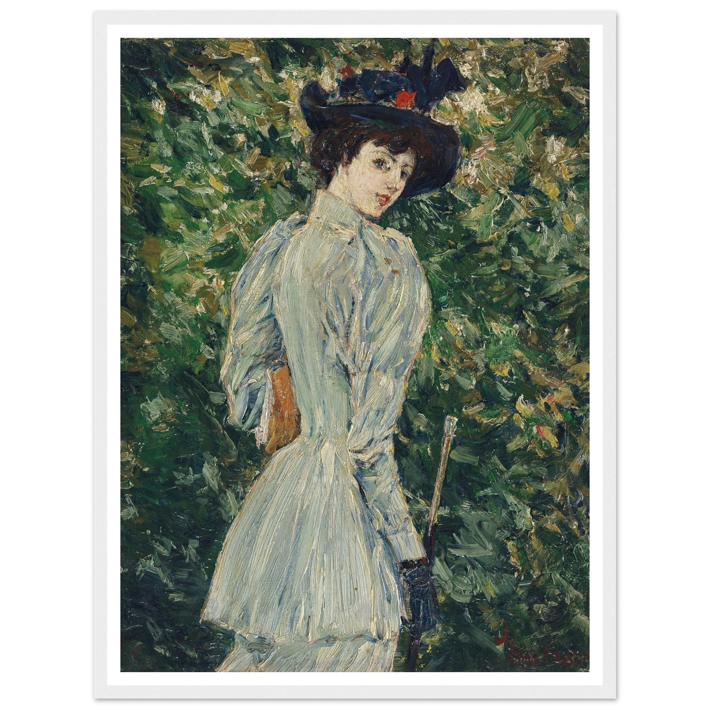 Lady in a Garden (circa 1900) Art Print | Childe Hassam-Quipham Collections