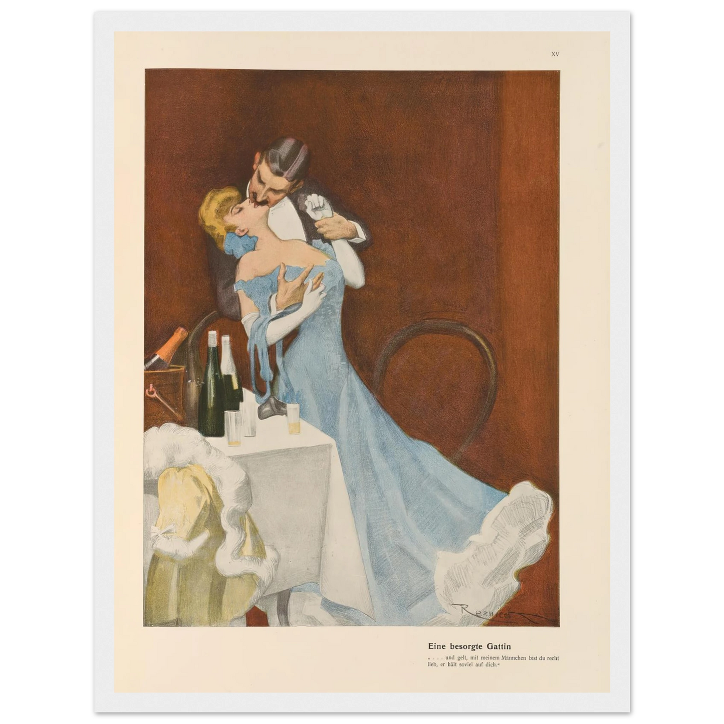 Eine besorgte Gattin (1908) Art Print | Ferdinand Freiherr von Reznicek-Quipham Collections