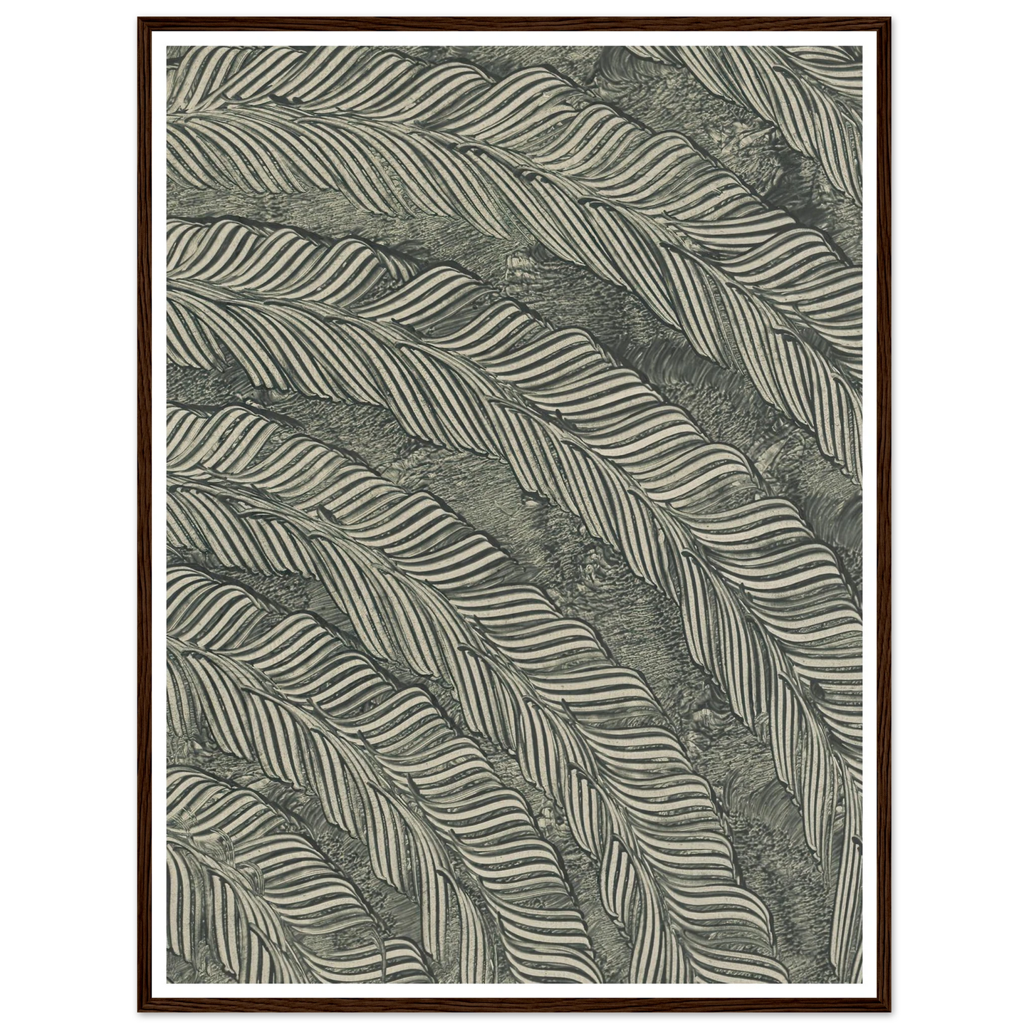 Kleisterpapier mit Verdrängungsdekor (Federn) (1890) Art Print | Anker Kyster-Quipham Collections