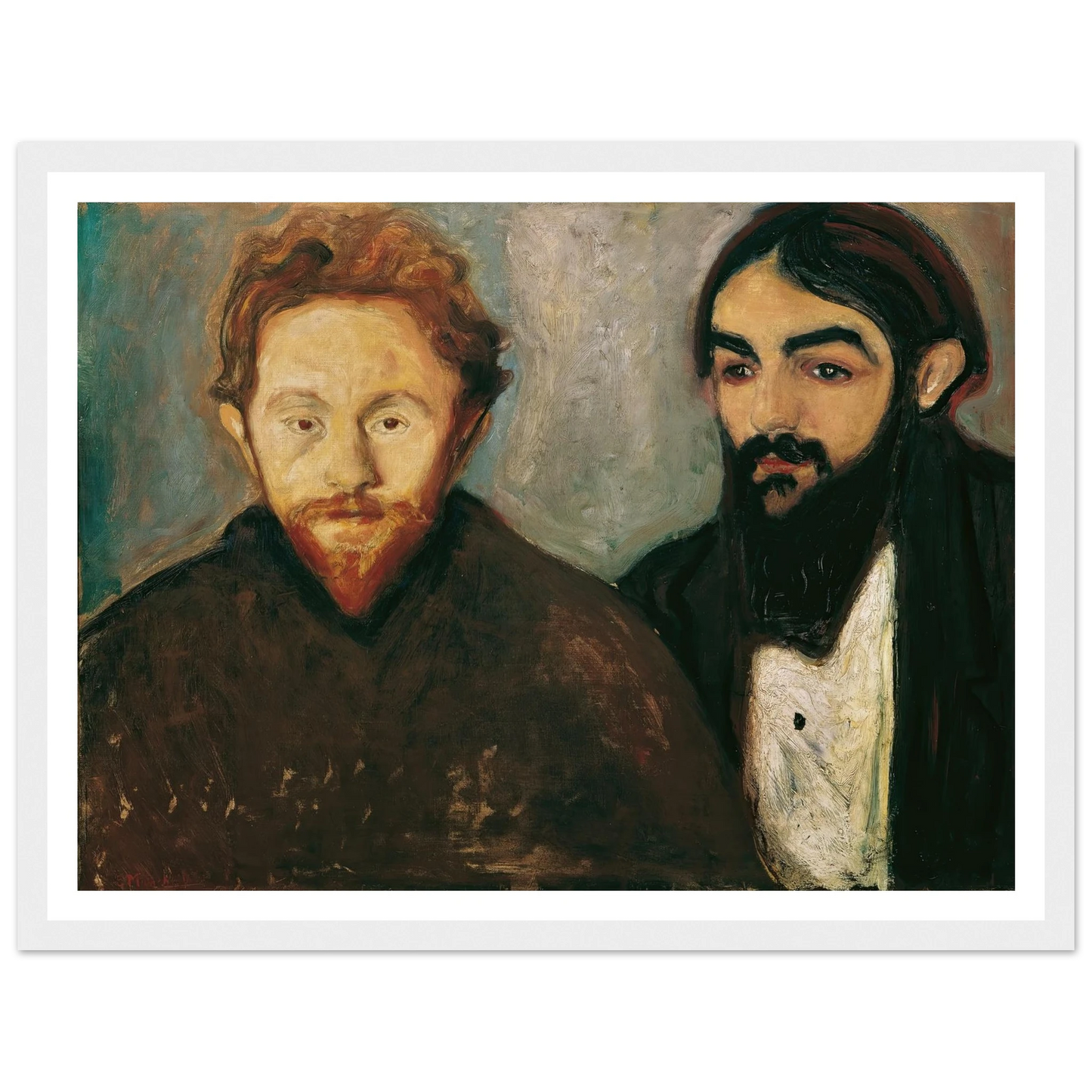 Der Maler Paul Herrmann und der Arzt Paul Contard (1897) Art Print | Edvard Munch-Quipham Collections