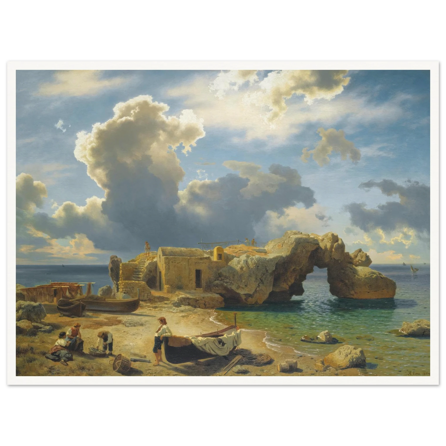Capri ( 1864) Art Print | August Wilhelm Leu-Quipham Collections