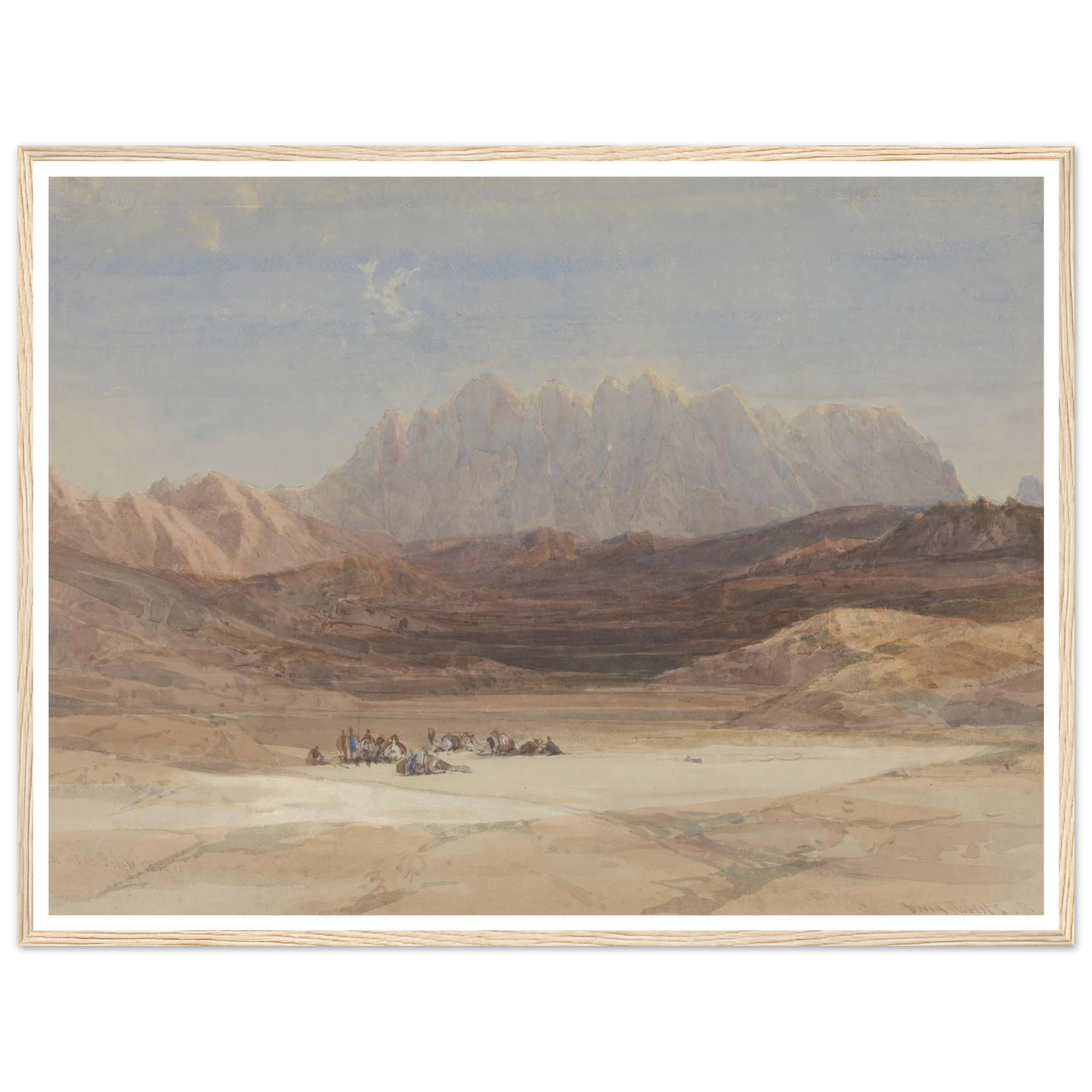 The Plain of El Raheh, Mount Sinai (1839) Art Print | David Roberts-Quipham Collections