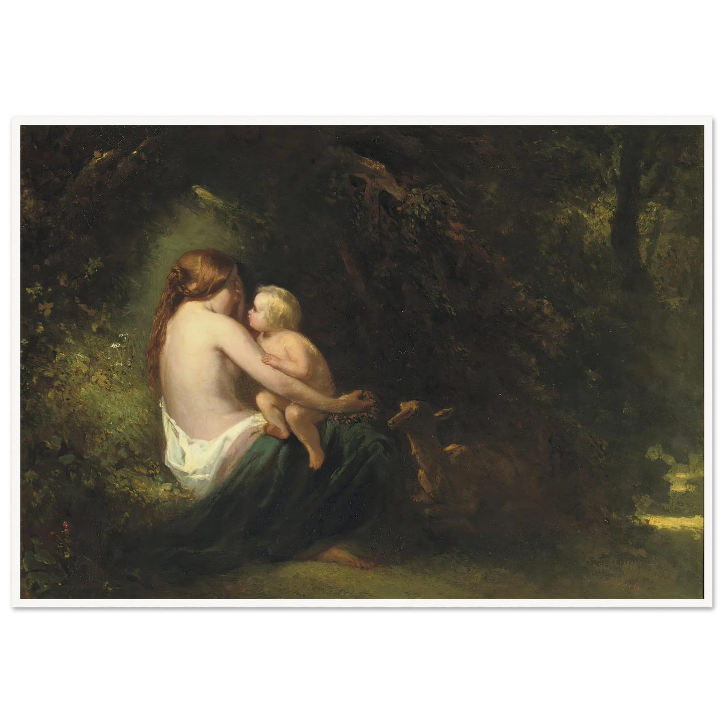 Genoveva; a legendary beauty in the forest Art Print | Jozef Israels-Quipham Collections