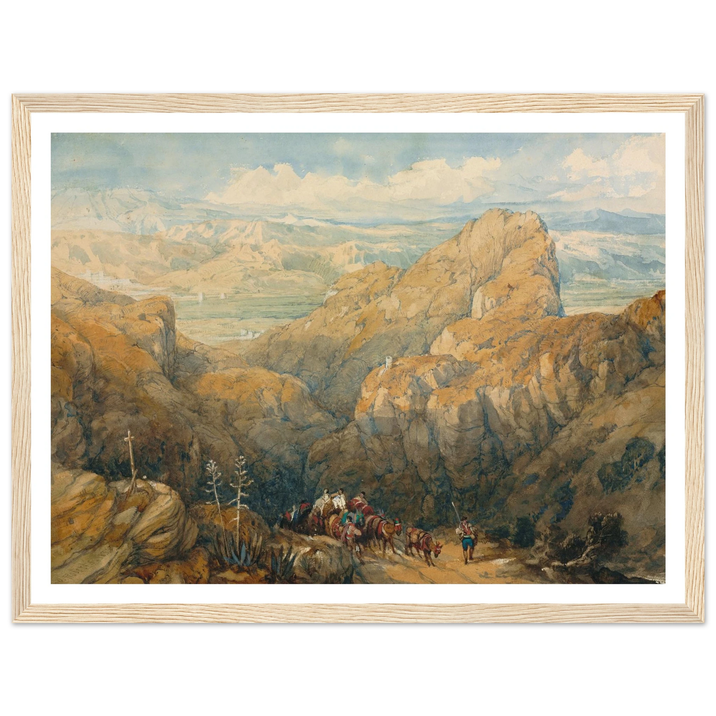 Descent into the Plain of Granada (1834) Art Print | David Roberts-Quipham Collections