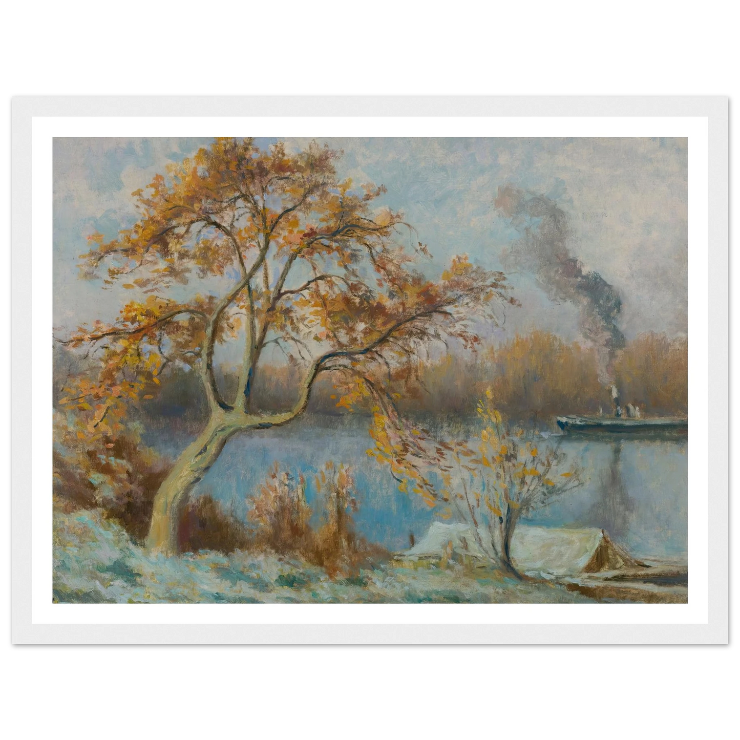 Les Bords De Seine Au Printemps (circa 1920) Art Print | Maximilien Luce-Quipham Collections