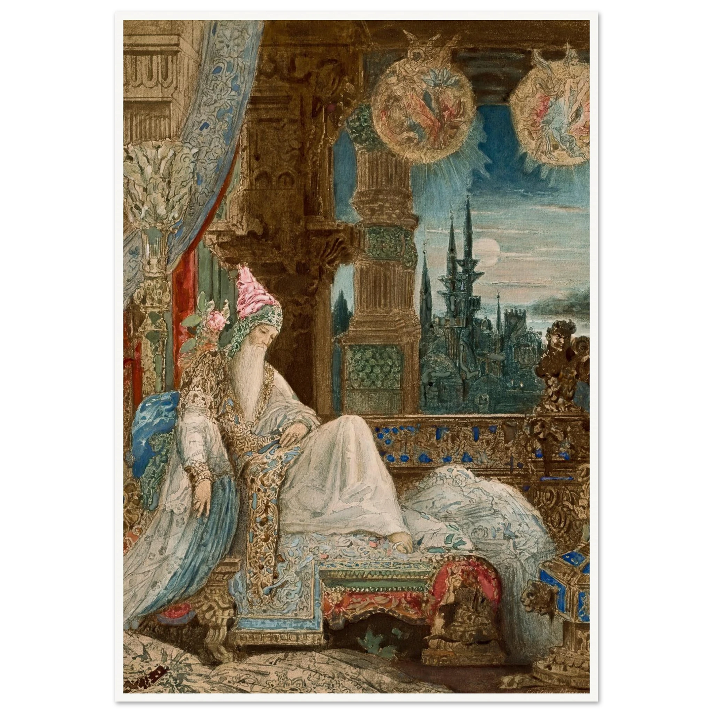 Le songe d’un habitant du Mogol (circa 1881) Art Print | Gustave Moreau-Quipham Collections