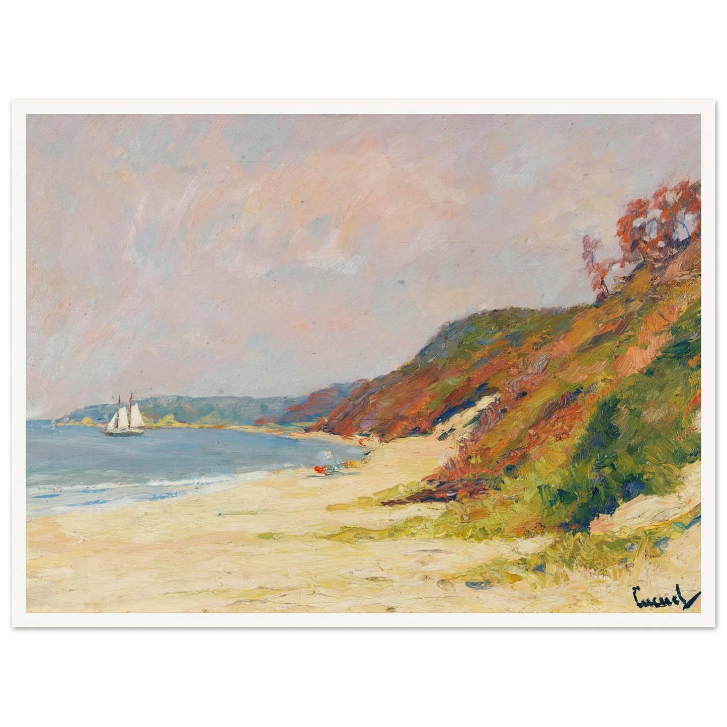 The Beach at Rocky Point, Long Island (1930) Art Print | Edward Cucue-Quipham Collections