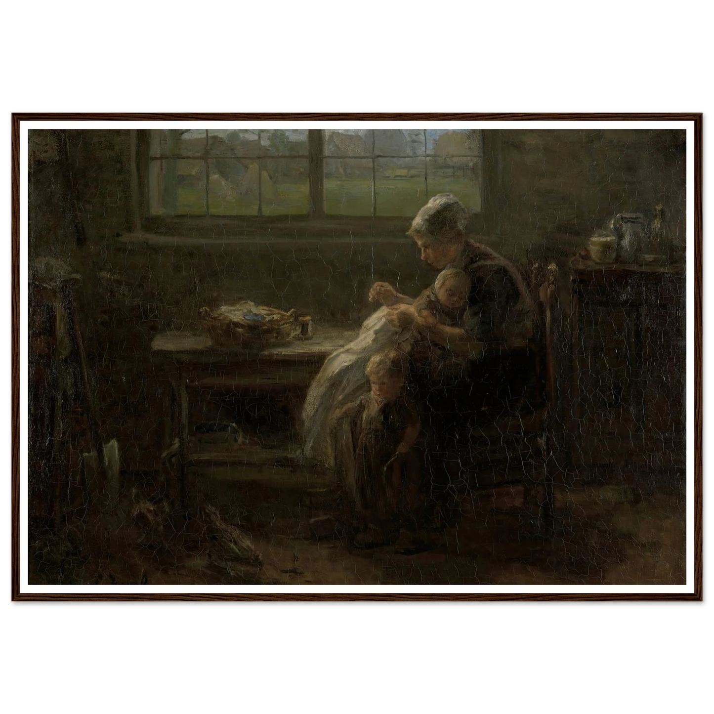 ‘The Joy of Motherhood’ (1890) Art Print | Jozef Israels-Quipham Collections