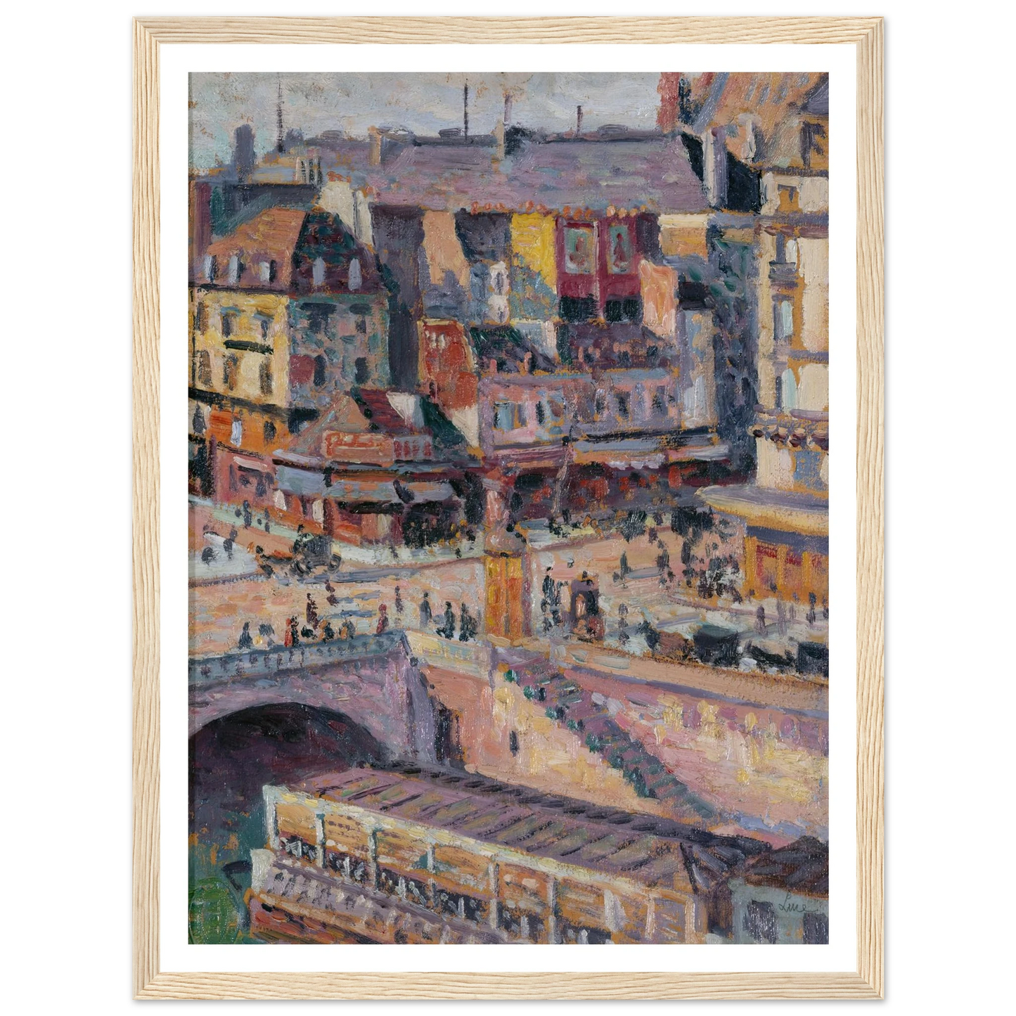 Le pont Saint-Michel et le quai des Orfèvres (before 1936) Art Print | Maximilien Luce-Quipham Collections