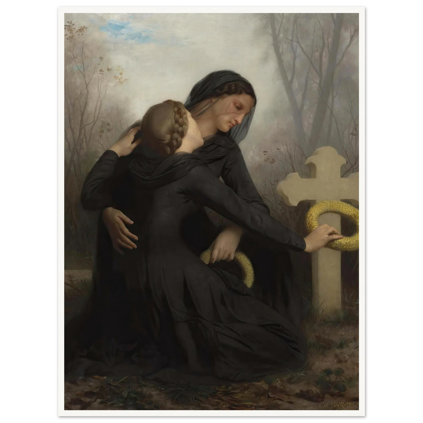 Le Jour Des Morts (All Saints Day) Art Print | William Bouguereau-Quipham Collections