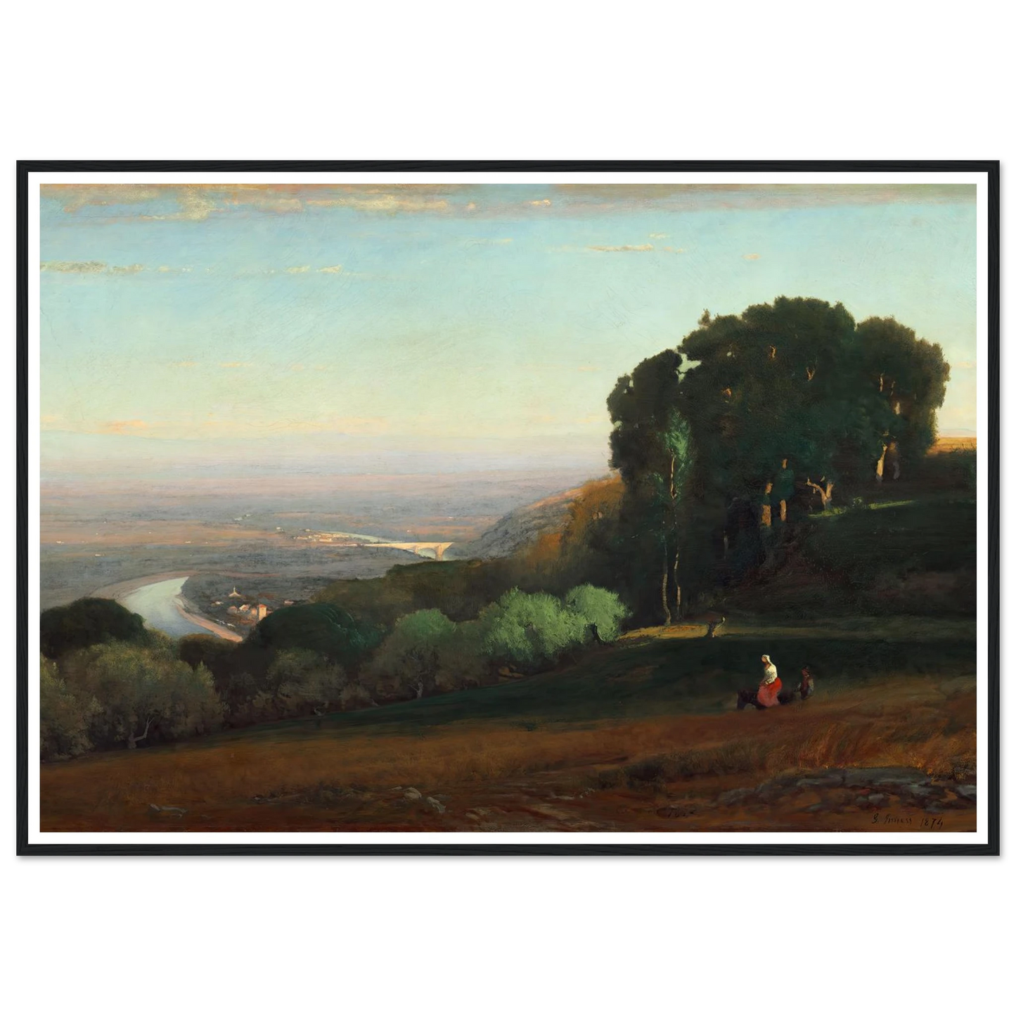 View of the Tiber near Perugia (1872-1874) Art Print | George Inness-Quipham Collections