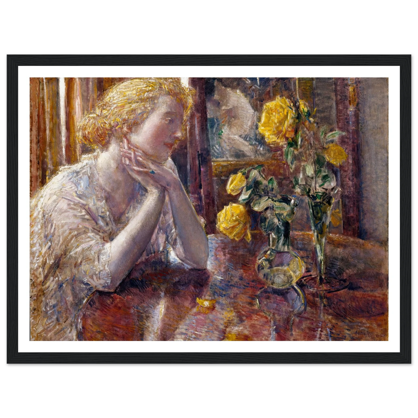 Maréchal Niel Roses (1919) Art Print | Childe Hassam-Quipham Collections