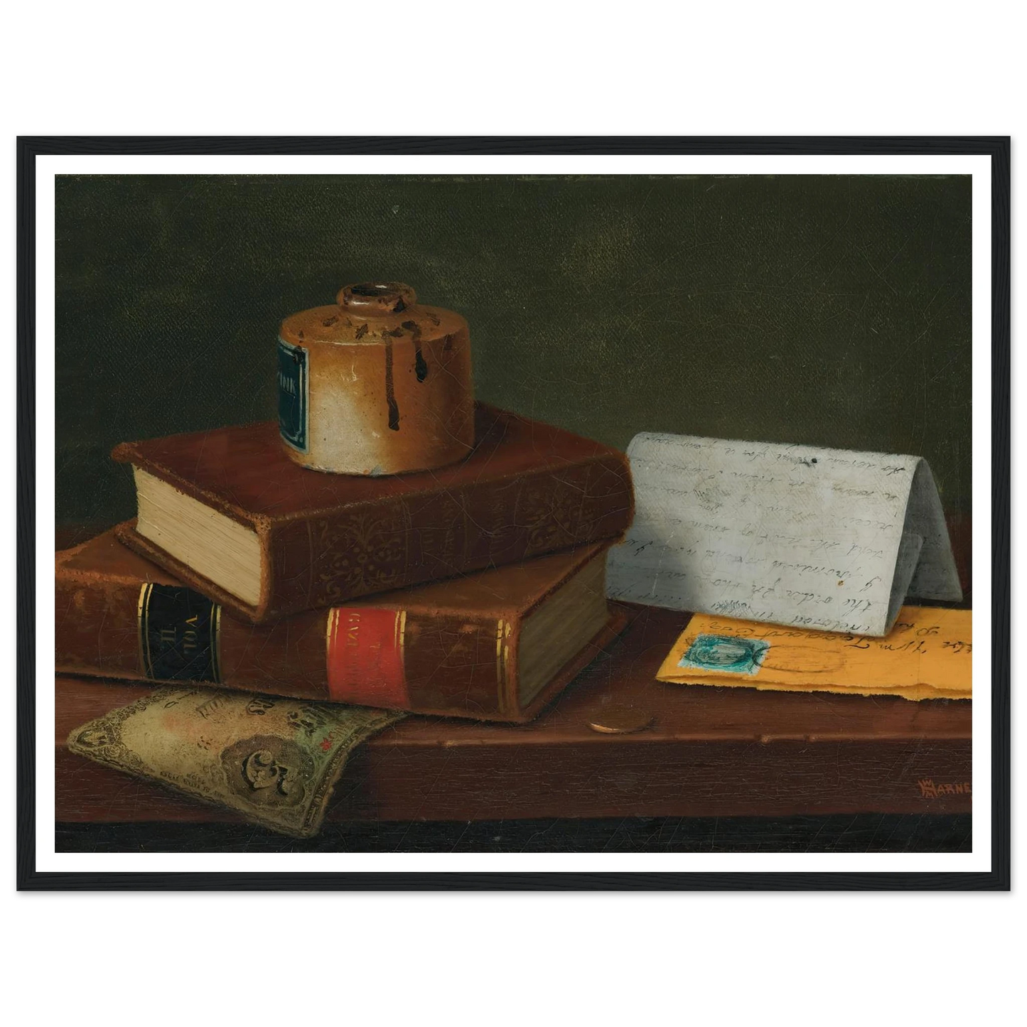 Still Life With Letter To Mr. William Taggart, Esq. (1878) Art Print | William Michael Harnett-Quipham Collections