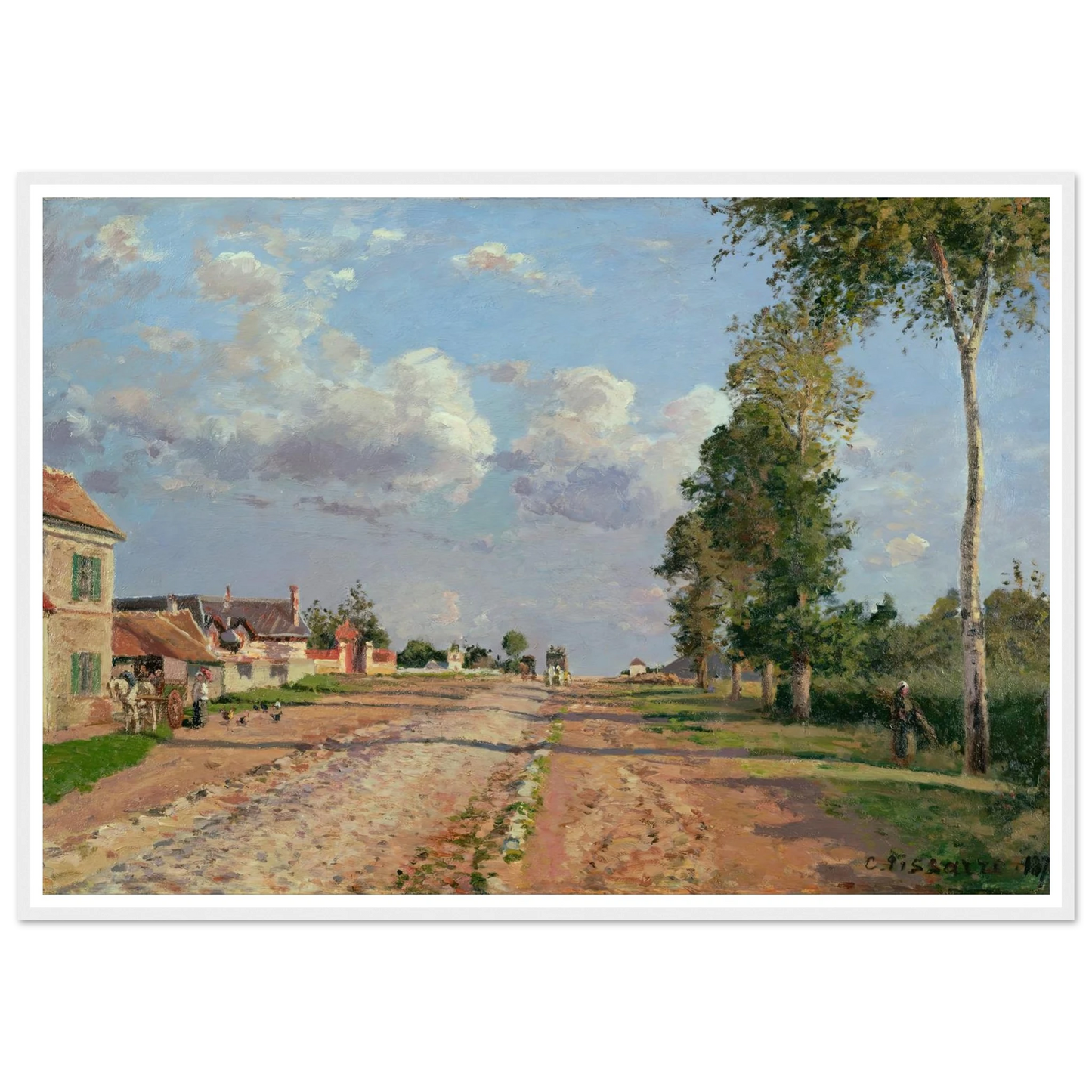 Route de Versailles, Rocquencourt (1871) Art Print | Camille Pissarro-Quipham Collections