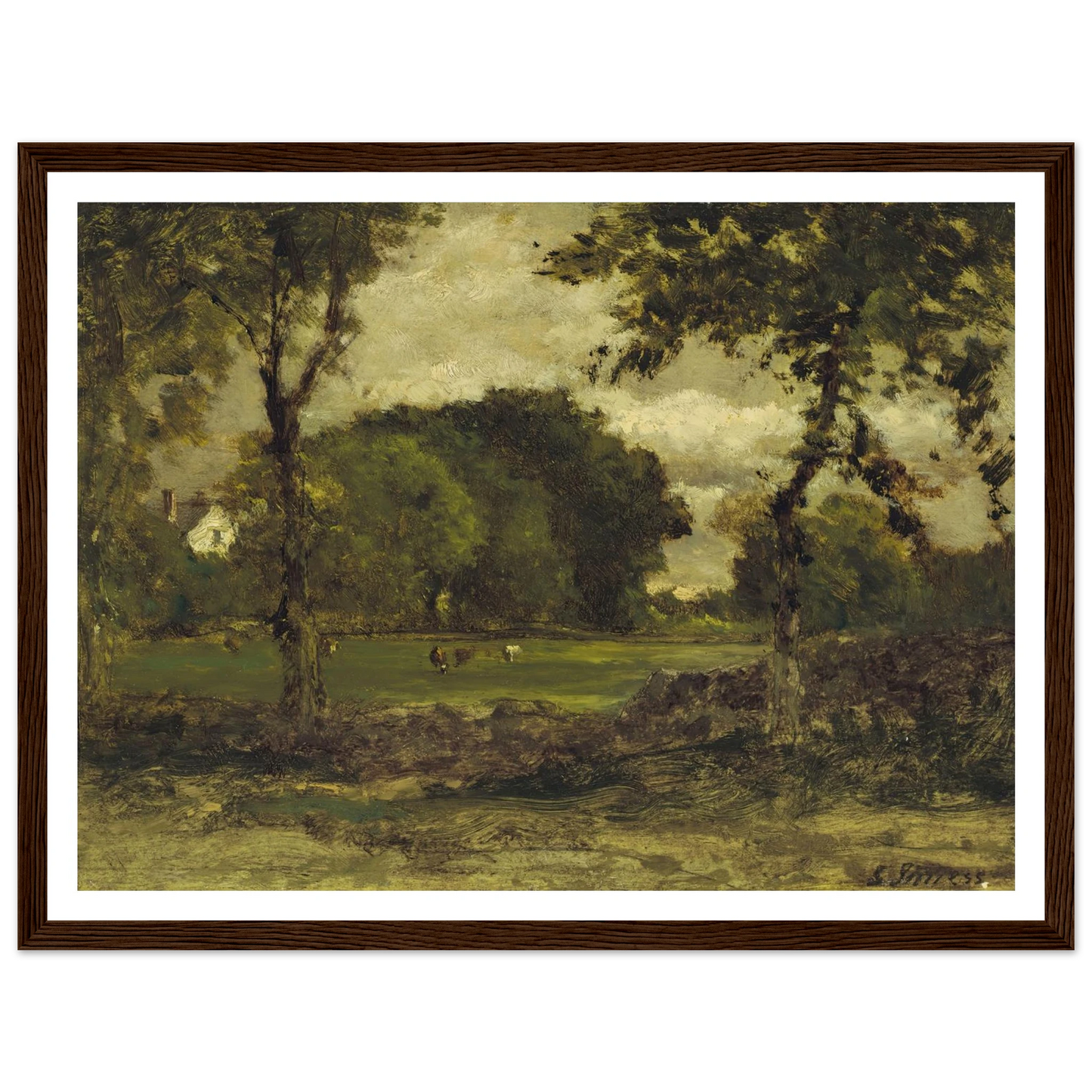 Medfield, Massachusetts (A Medfield Farm) (circa 1866) Art Print | George Inness-Quipham Collections