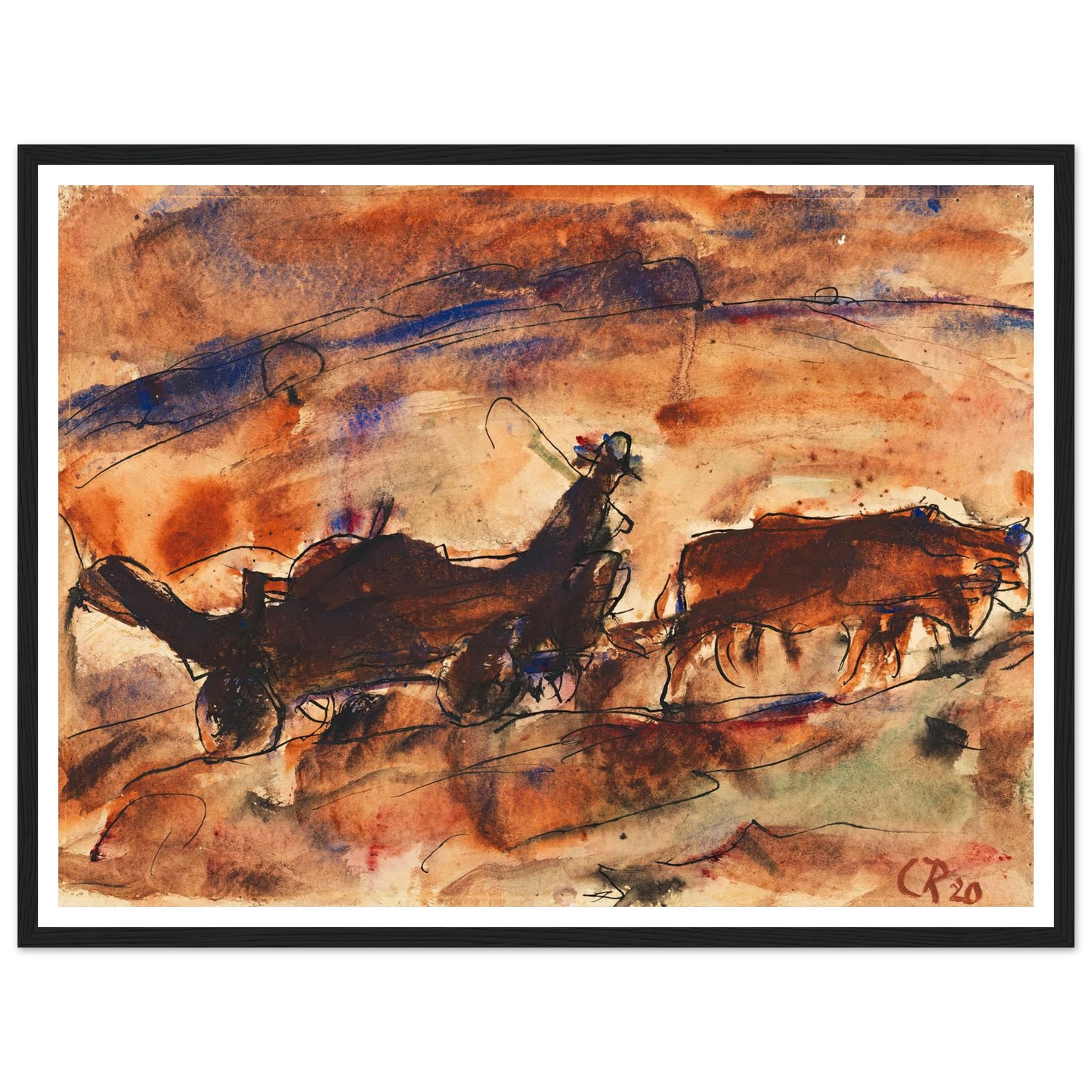 Ochsenfuhrwerk (1920) Art Print | Christian Rohlfs-Quipham Collections