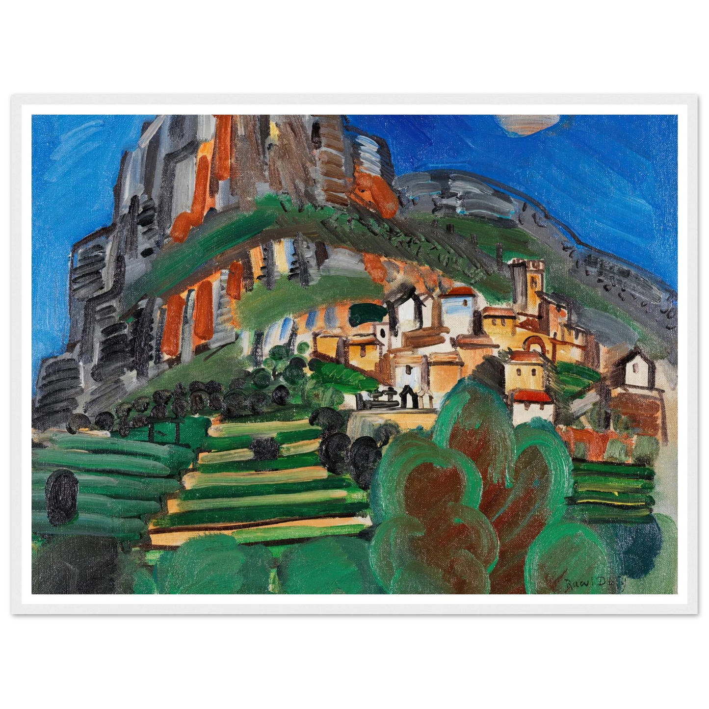 Paysage de Saint-Jeannet (1920) Art Print | Raoul Dufy-Quipham Collections