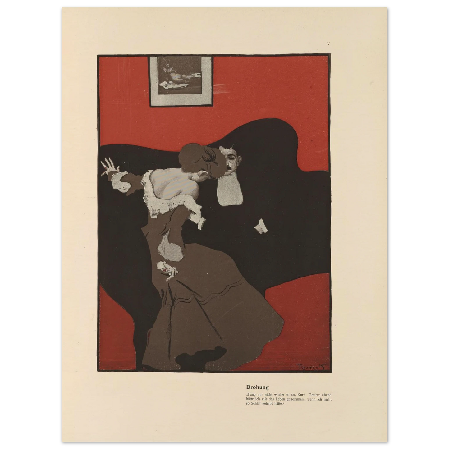 Drohung (1908) Art Print | Ferdinand Freiherr von Reznicek-Quipham Collections