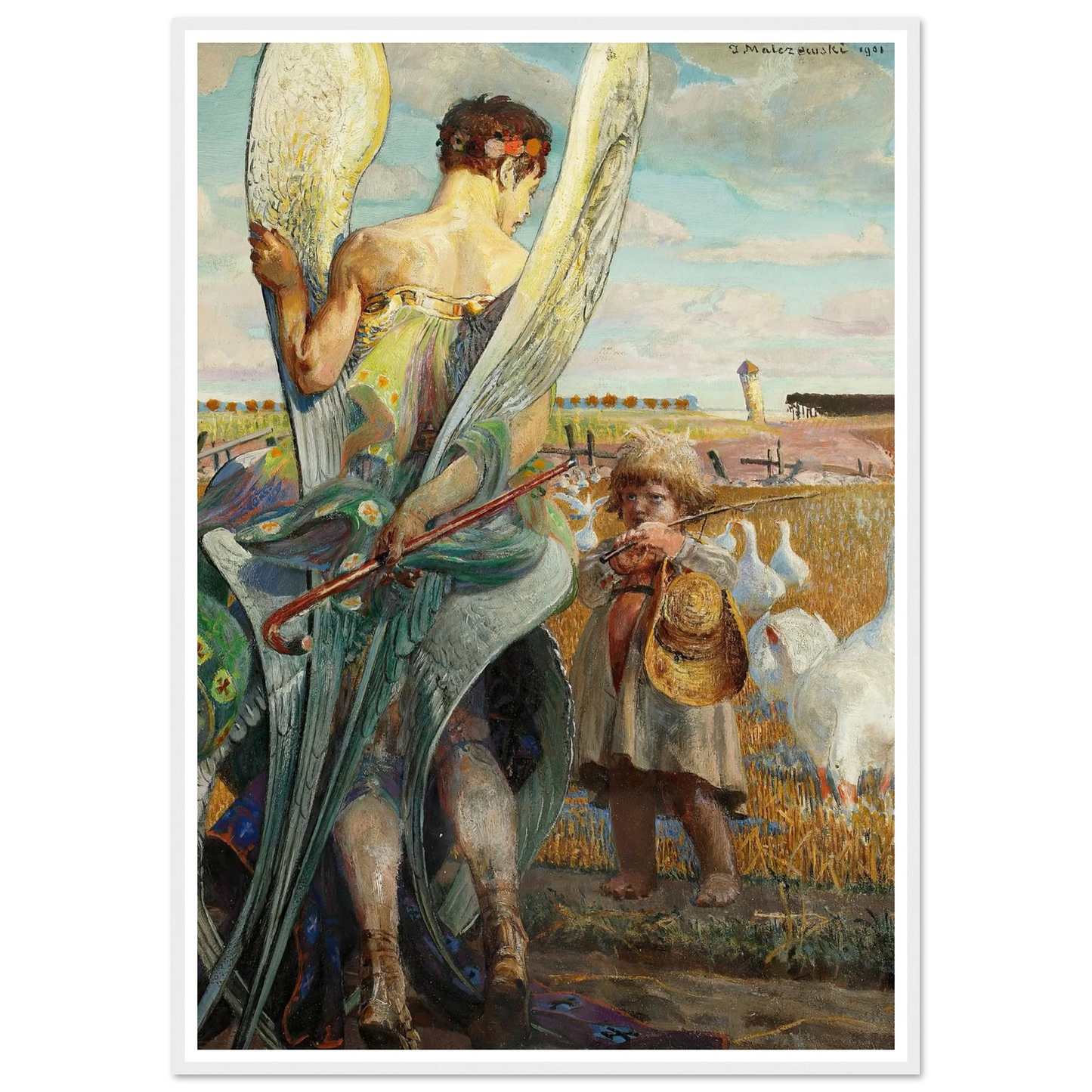 Angel, I shall follow thee (1901) Art Print | Jacek Malczewski-Quipham Collections