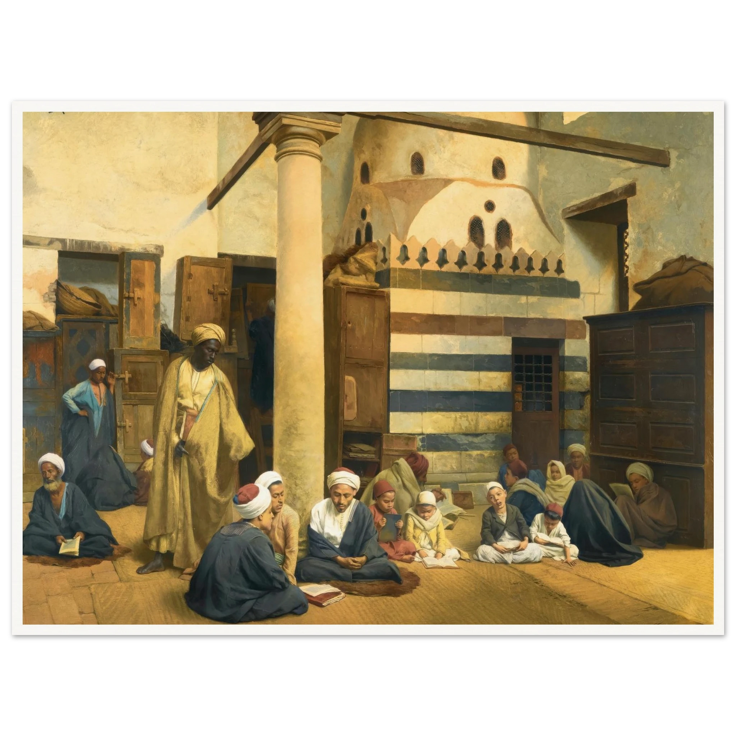 In the Madrasa (1890) Art Print | Ludwig Deutsch-Quipham Collections