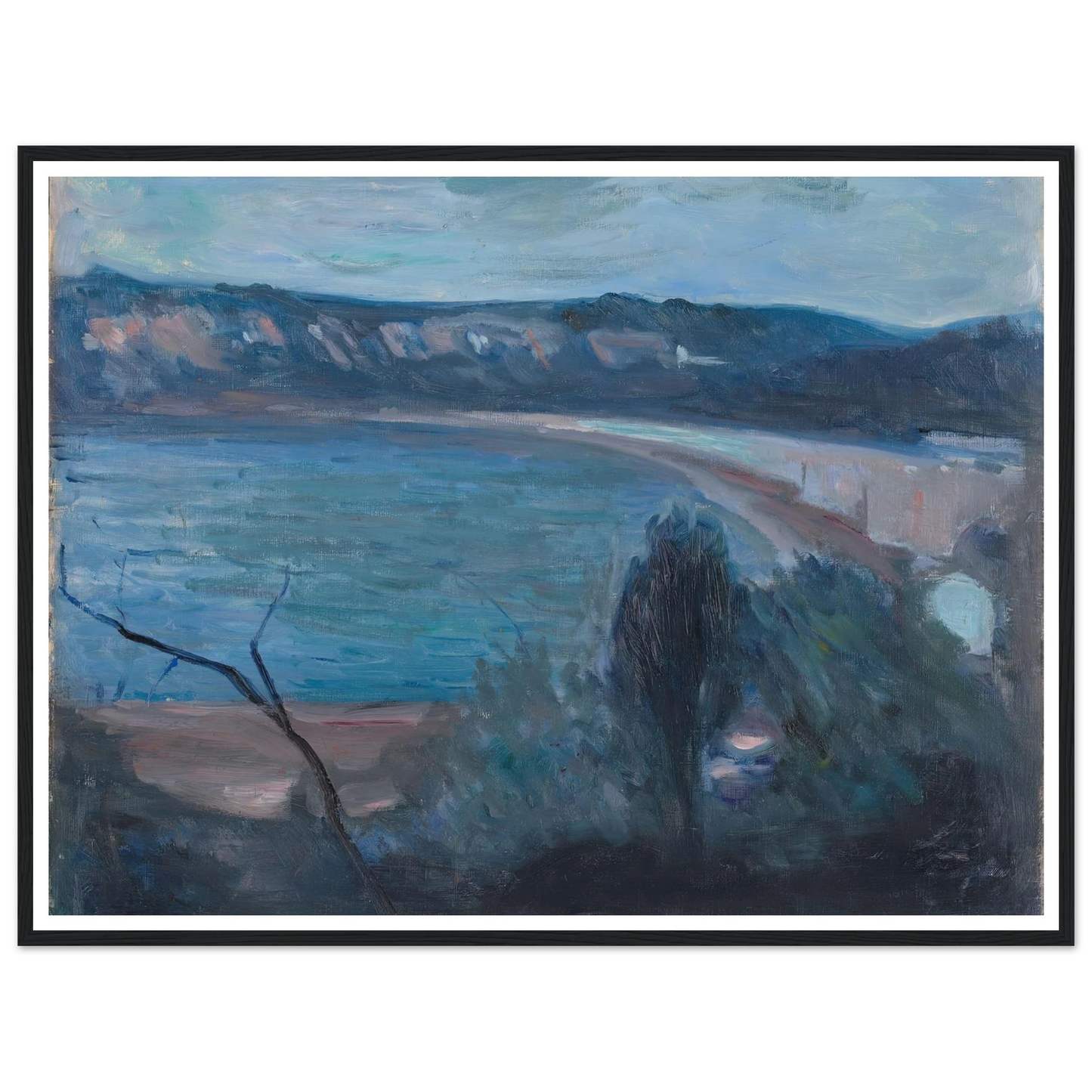 Moonlight by the Mediterranean (1891) Art Print | Edvard Munch-Quipham Collections